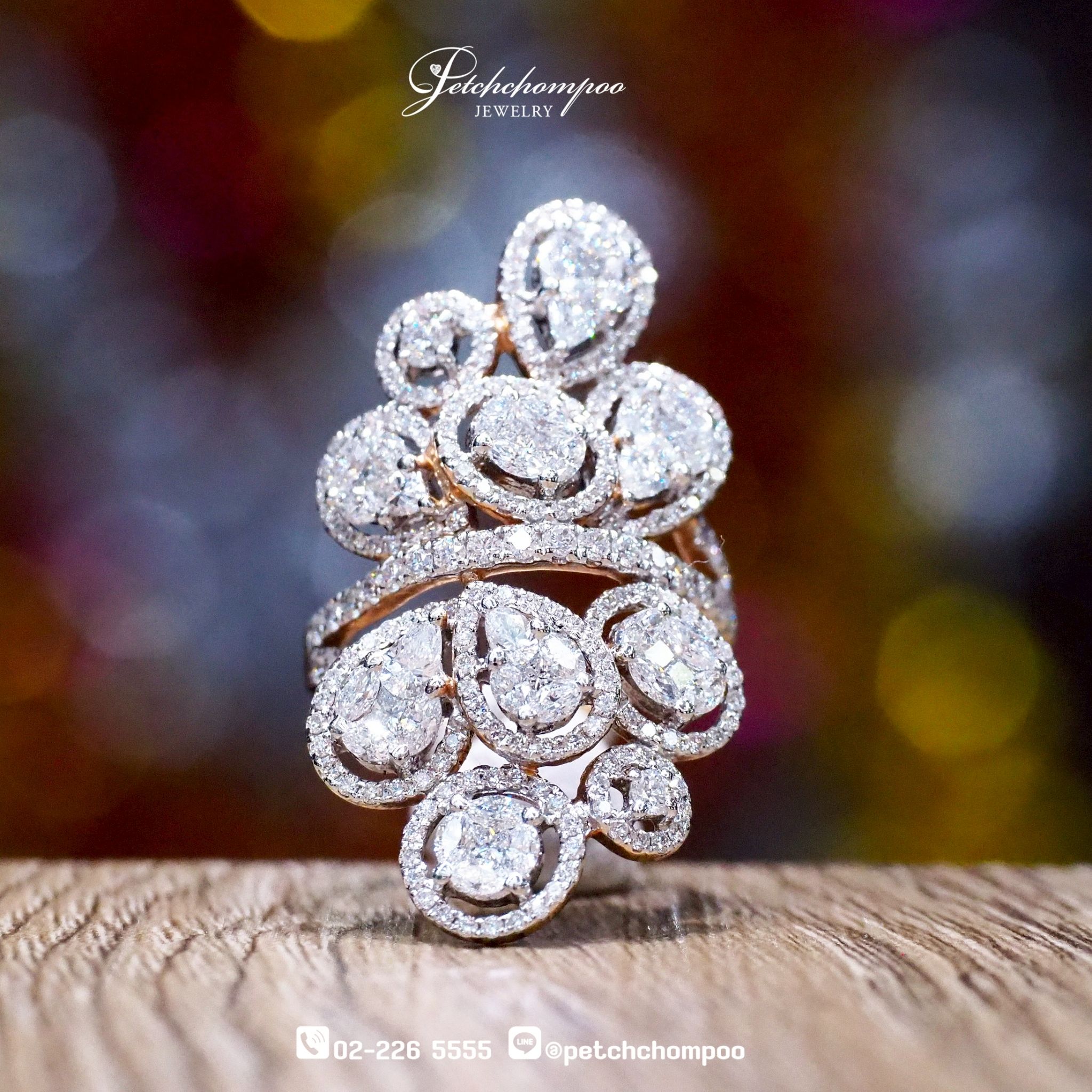 [27544] 3.90 carat wide diamond ring  129,000 