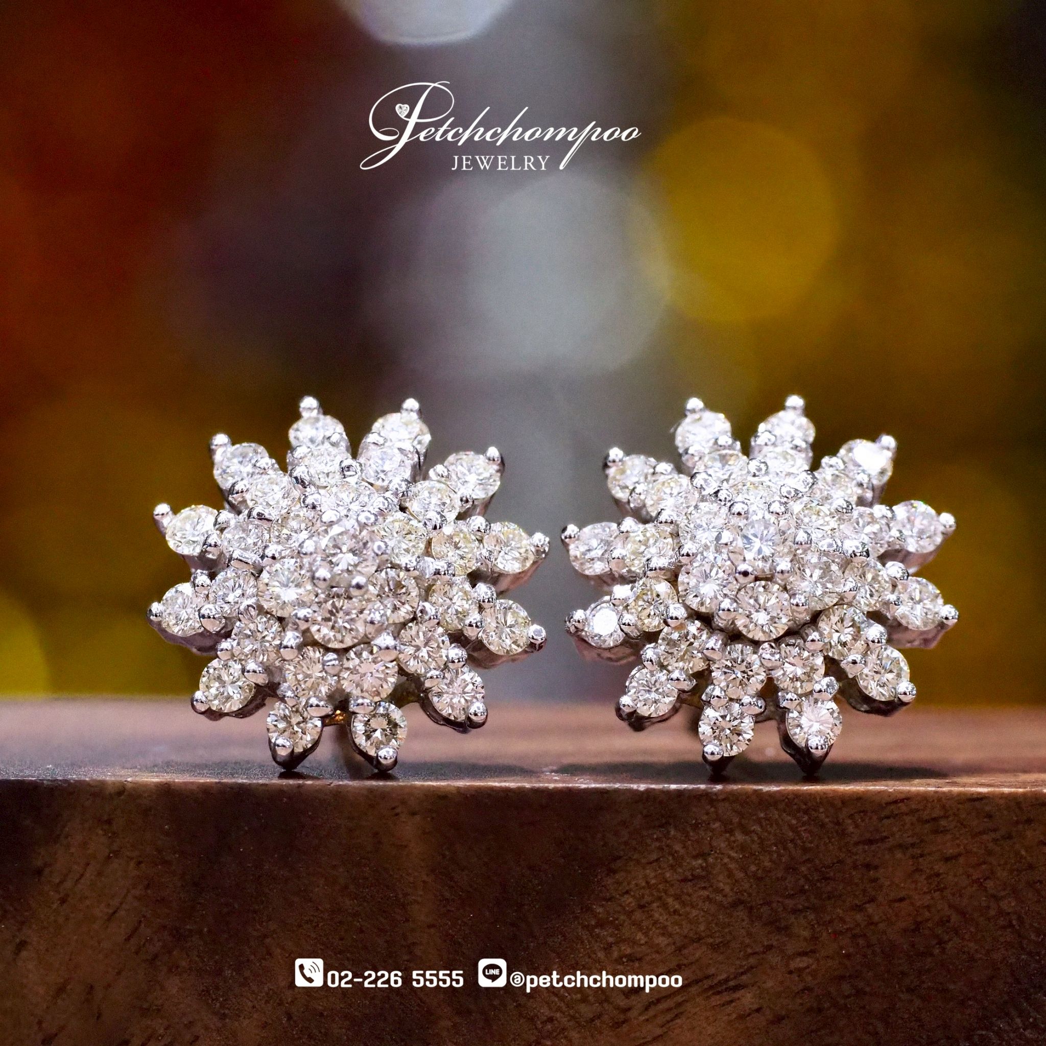 [018266] Diamond Earring Discount 60,000