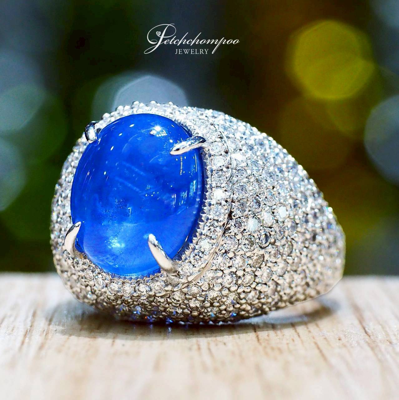 [26196] Imperial Star Dome™ — 14.37ct Unheated Sri Lankan Star Sapphire Ring | AIGS  399,000 