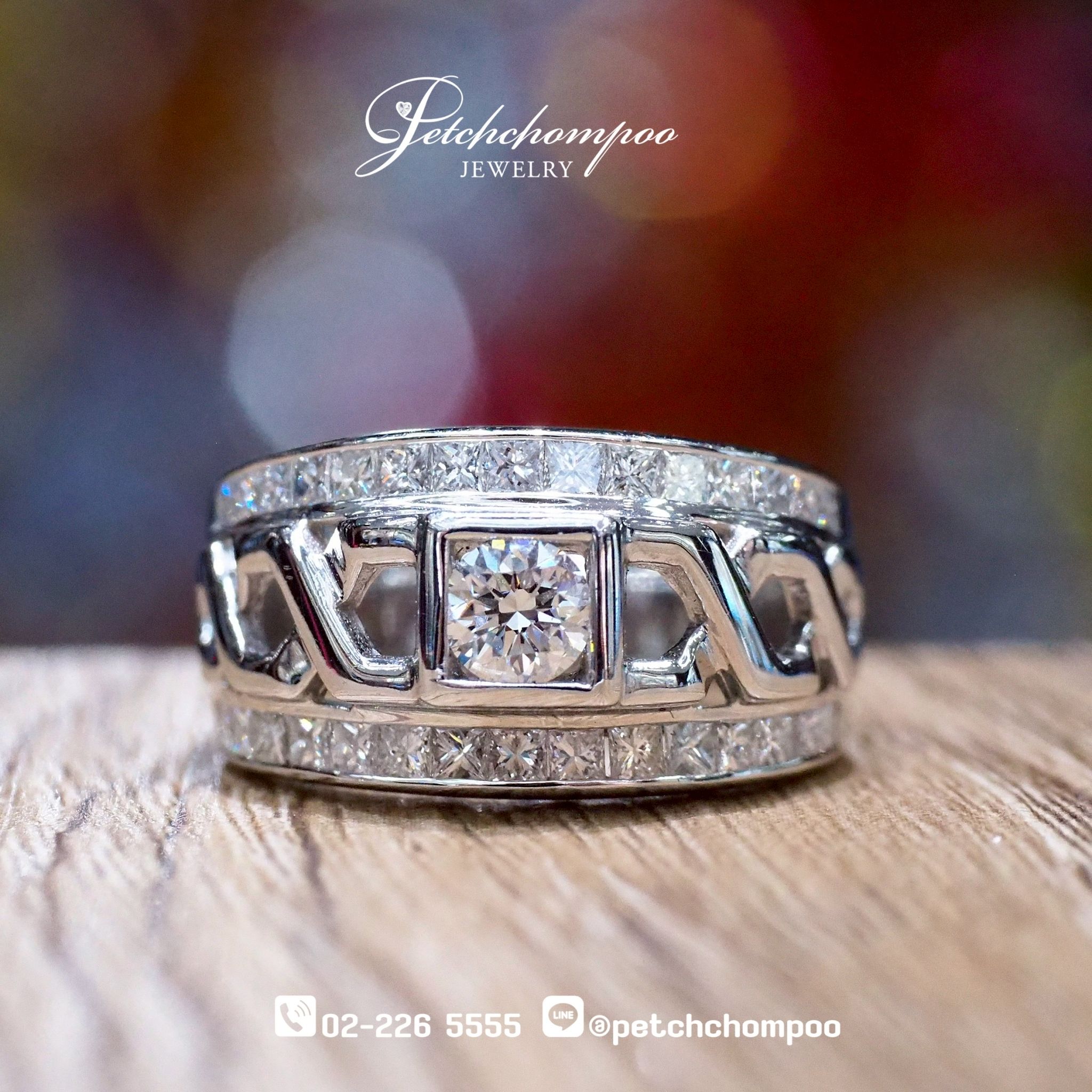 [017394] แหวนเพชรชายเม็ดกลาง 0.38 กะรัต G VVS1 IGI  89,000 