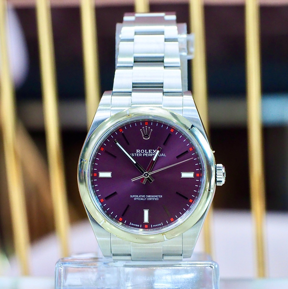 [26928] Rolex Oyster Perpetual39 114300  Purple Grape Dial  299,000 