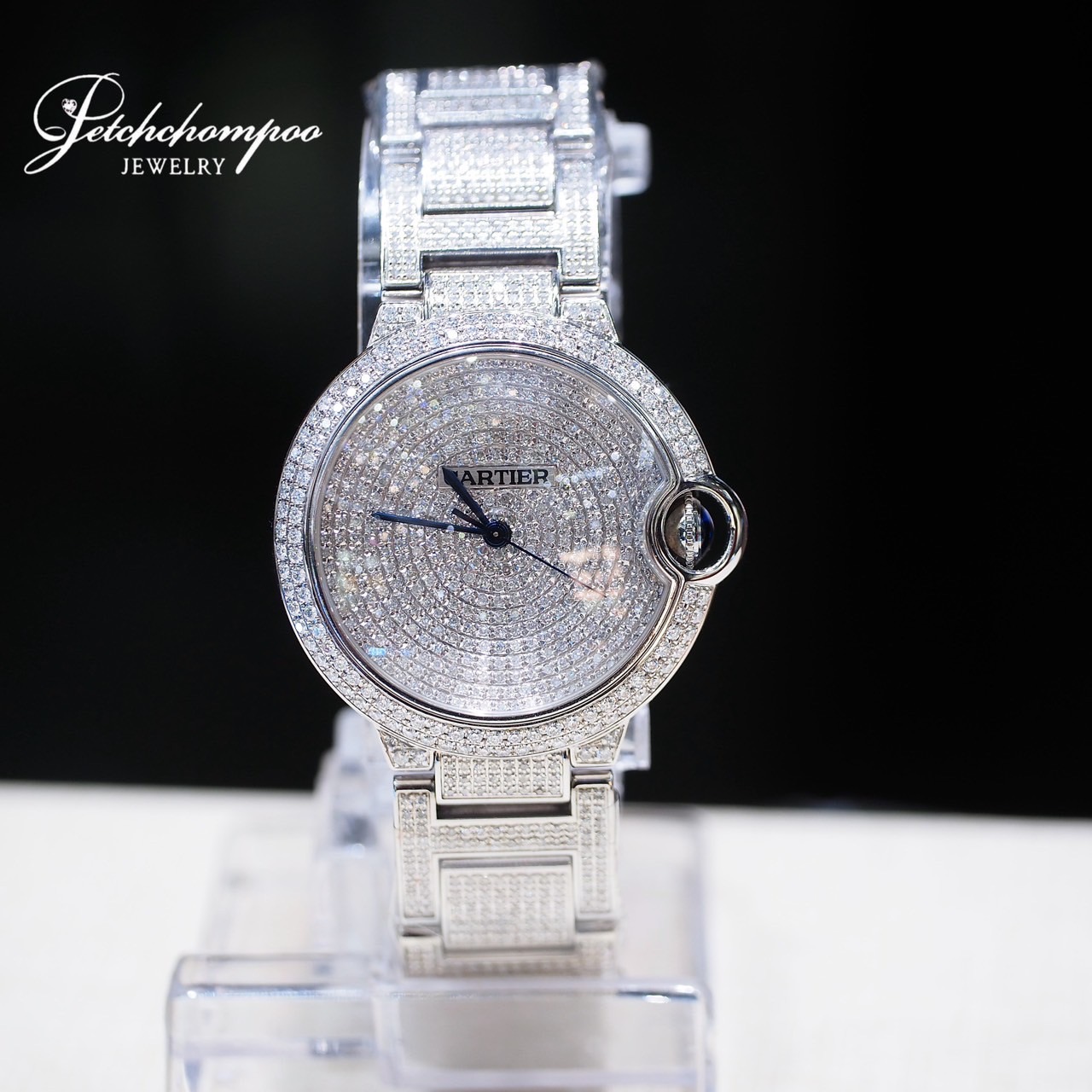 [30710] Cartier ballon blue de  full diamond ref. W6920046  215,000 