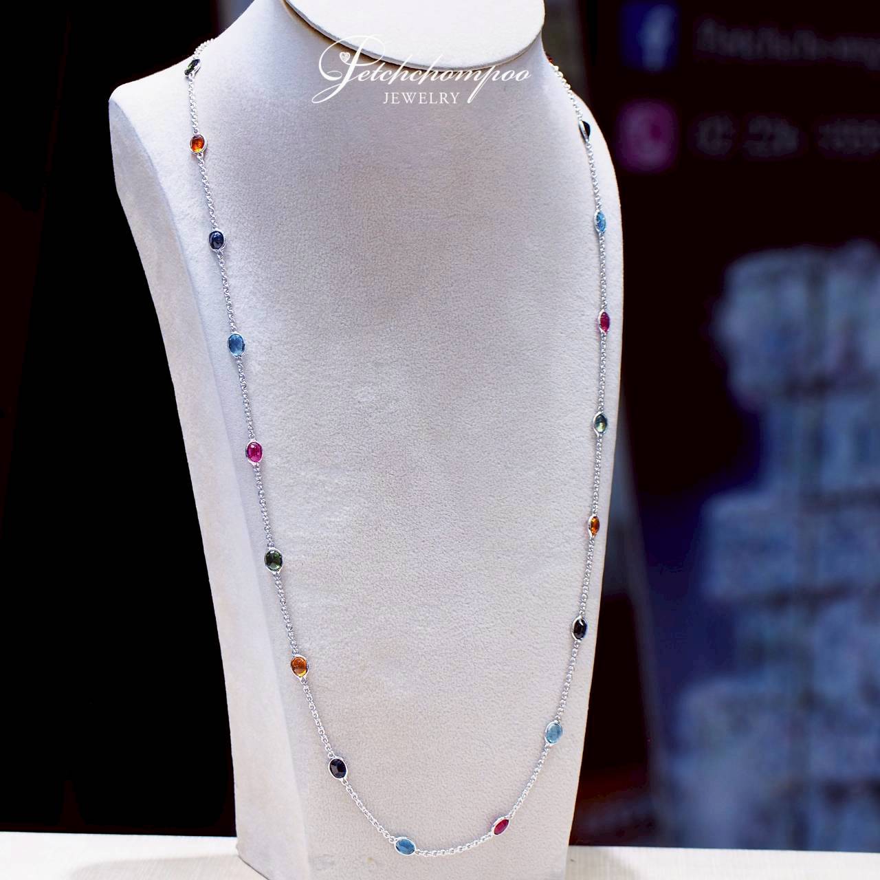 [30914] สร้อยคอพลอย Multi Color Celestial Spectrum 7.70 กะรัต  89,000 