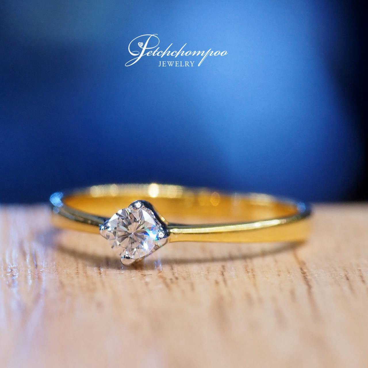 [31056] แหวนเพชรแท้เม็ดเดี่ยว Pure Crown Minimalist ดีไซน์คลาสสิก  15,900 