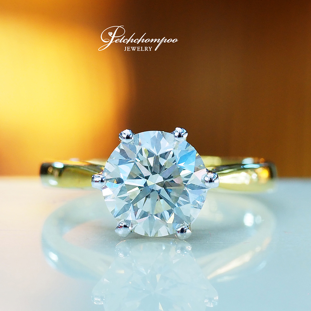 [28518] “Golden Clarity™” 2-Carat Solitaire Diamond Ring Discount 390,000