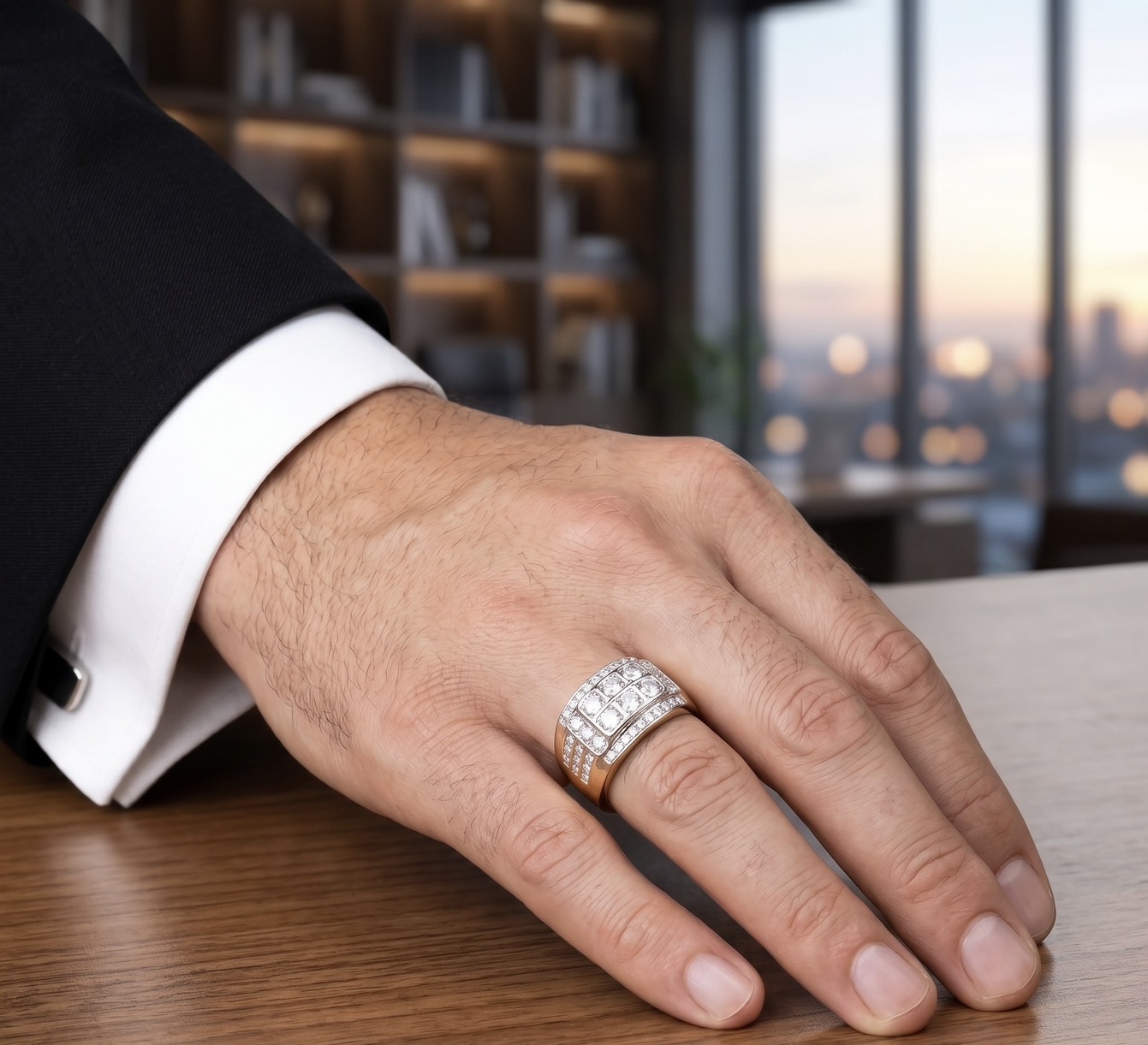 [022800] Celestial Radiance  2.29 ct Men's Diamond Ring  99,000 
