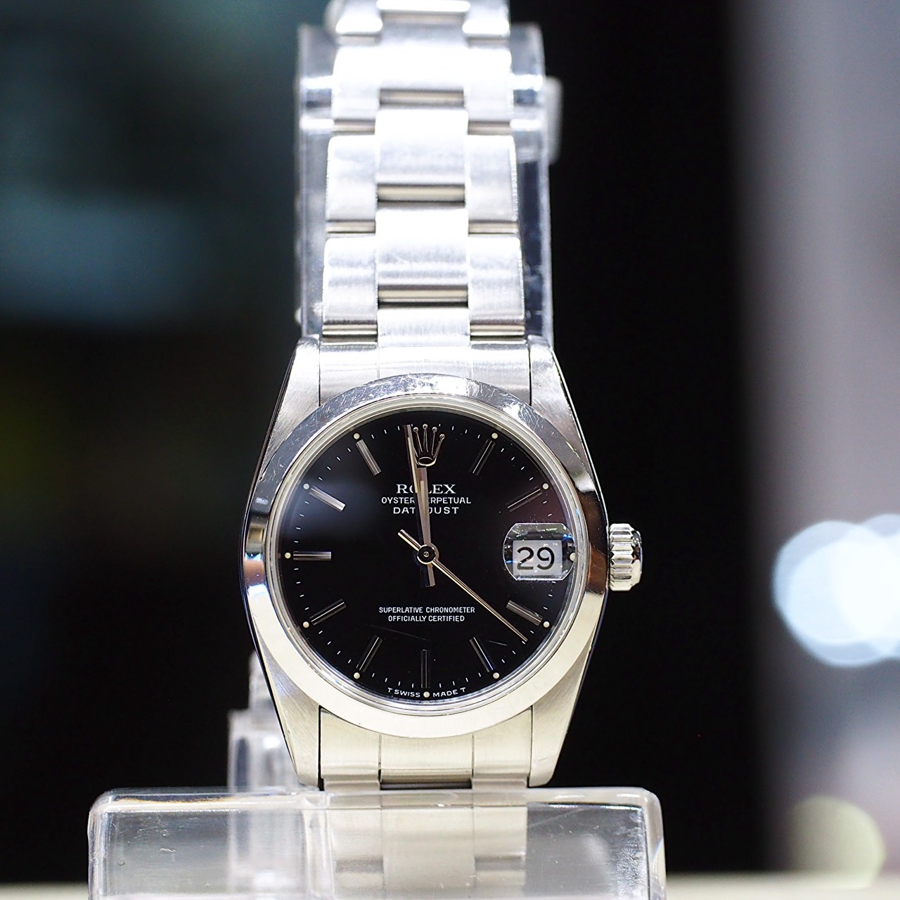 [30410] Rolex date just 31 mm Ref.68240 หน้าดำ  139,000 