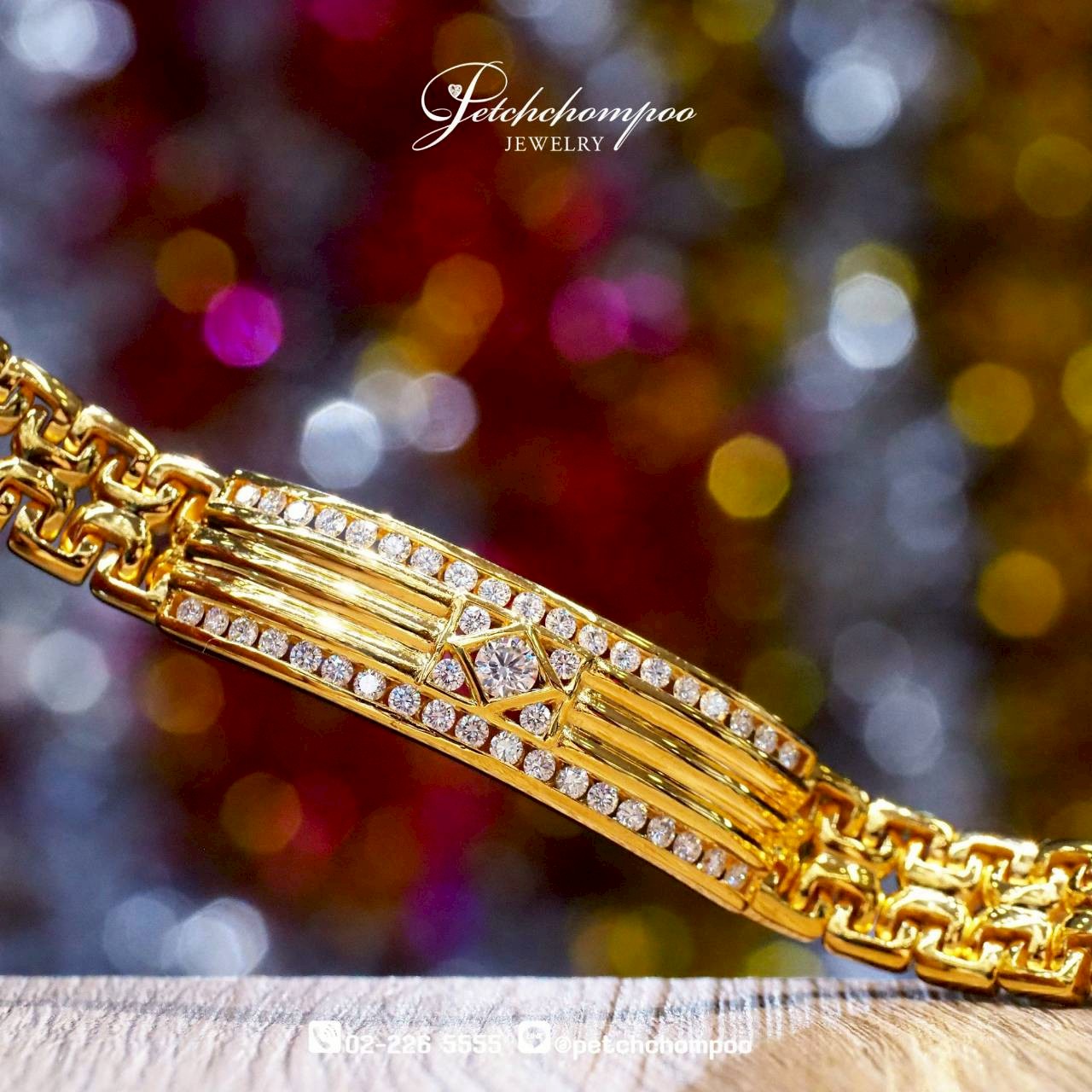 [30021] เลสเพชร Elegant Line™2.47 กะรัต สำหรับสุภาพบุรุษ 18K Gold & Diamonds ลดราคาเหลือ 250,000
