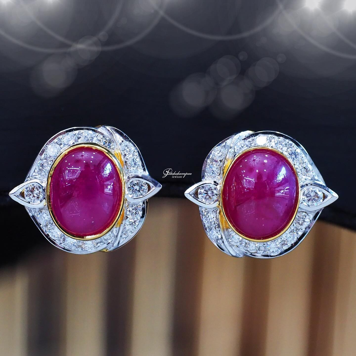 [26401] Ruby with diamond Earring  99,000 
