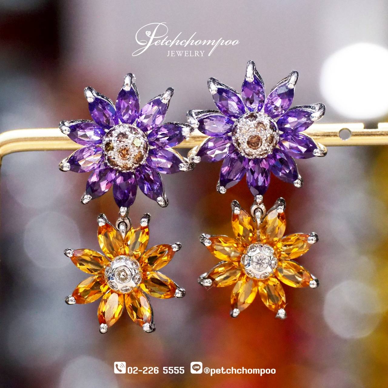 [29109] Amethyst and diamond earring  59,000 