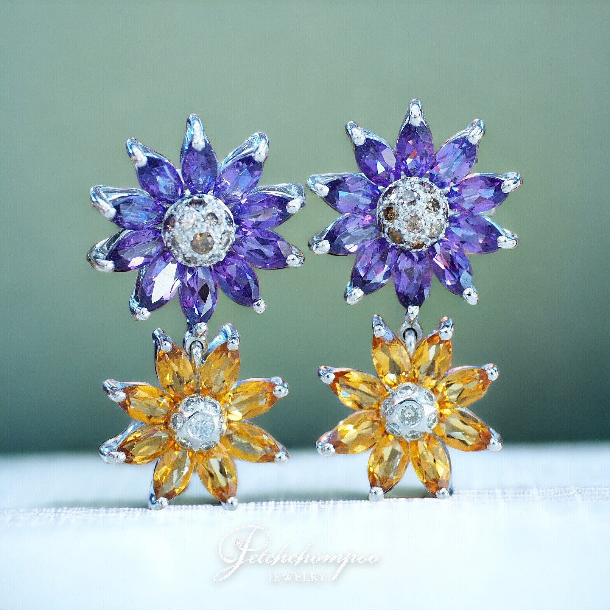 [29109] Amethyst and diamond earring  59,000 