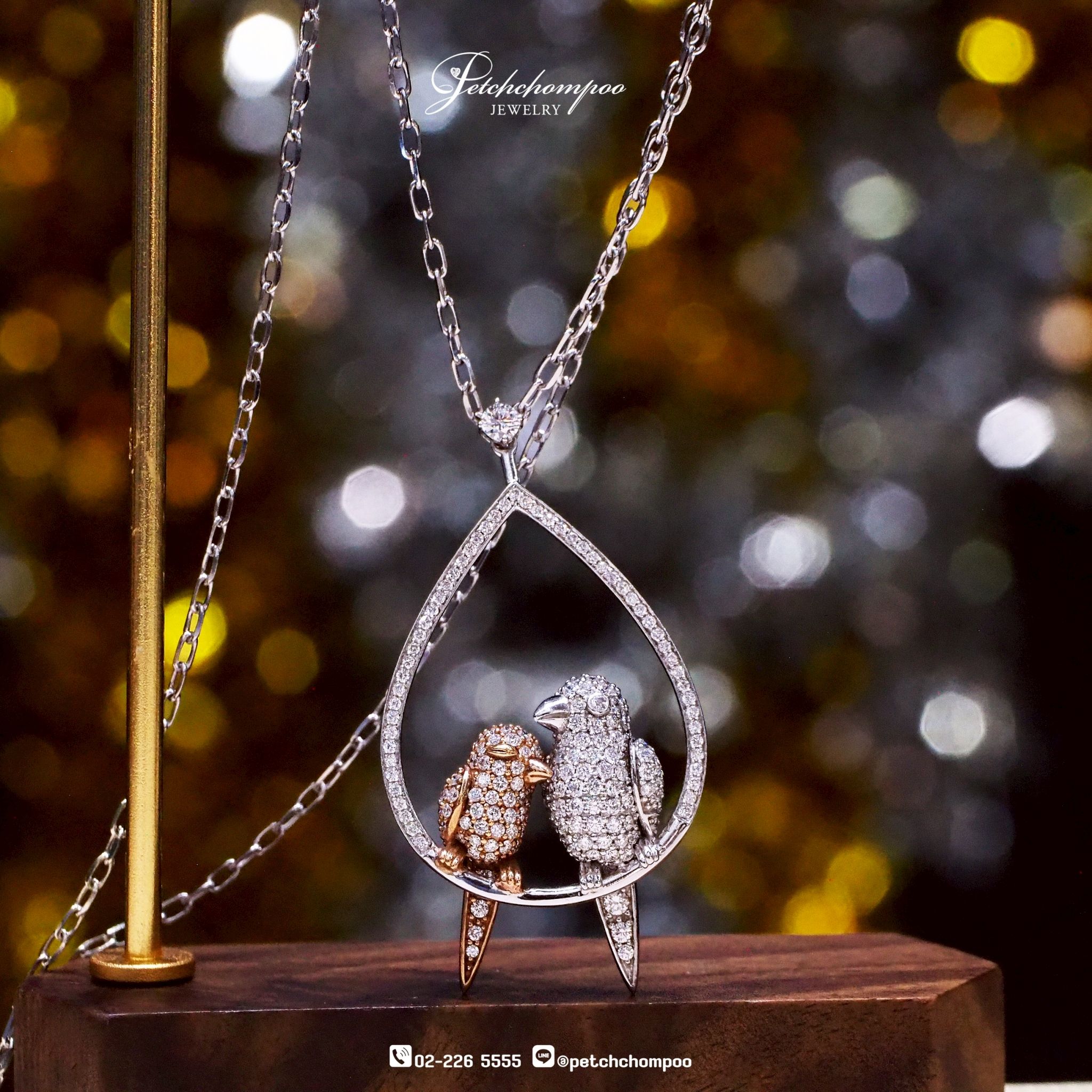 [022672] Set Of Diamond Lover Bird Pendant And Earring  329,000 