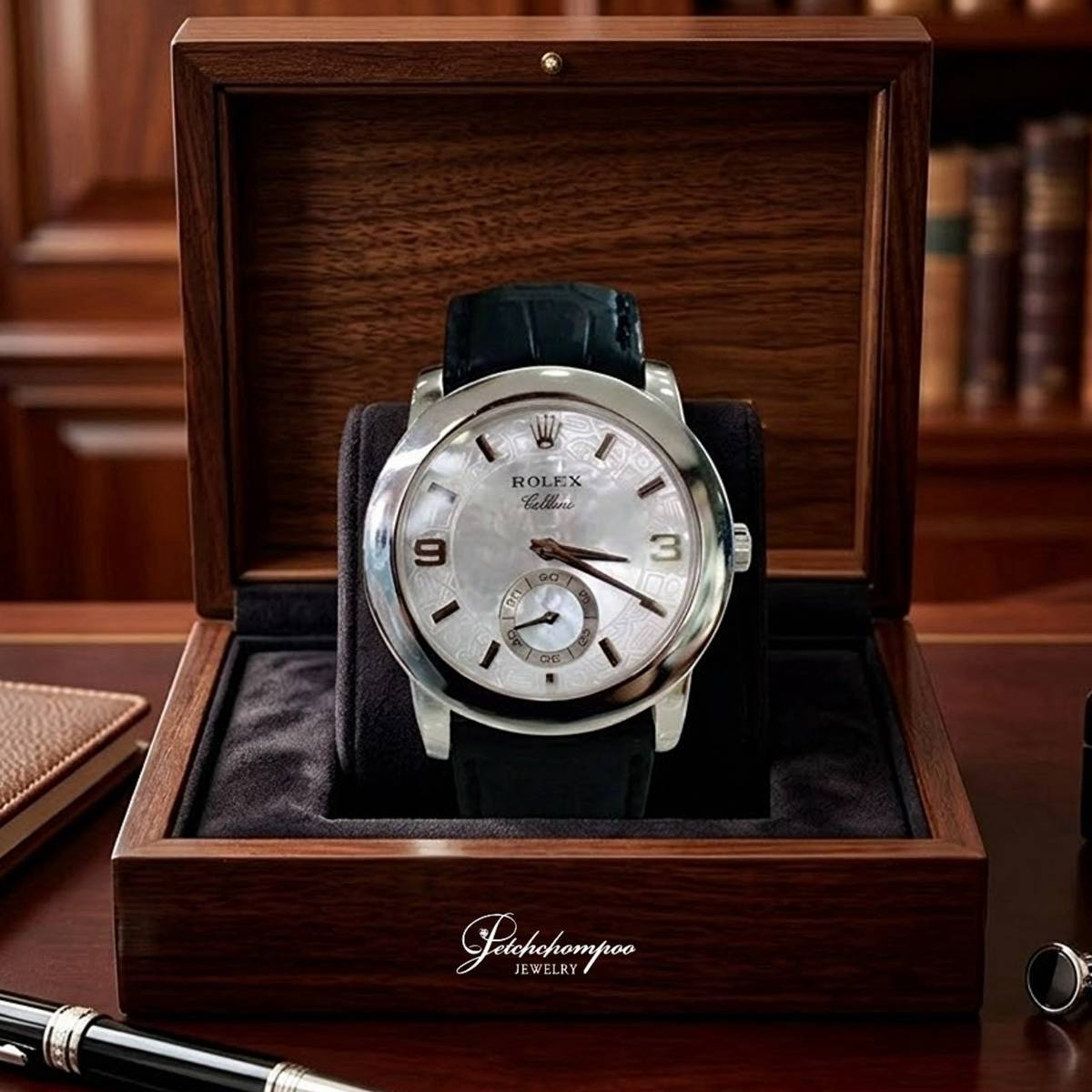 [26577] Rolex Cellini Cellinium Platinum Mother of Pearl Dial Mens Watch 5240  385,000 