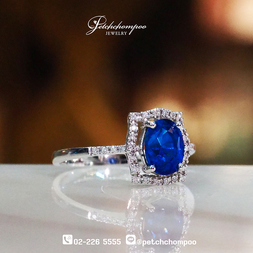 [29595] Ceylon sapphire ring with diamonds  29,900 