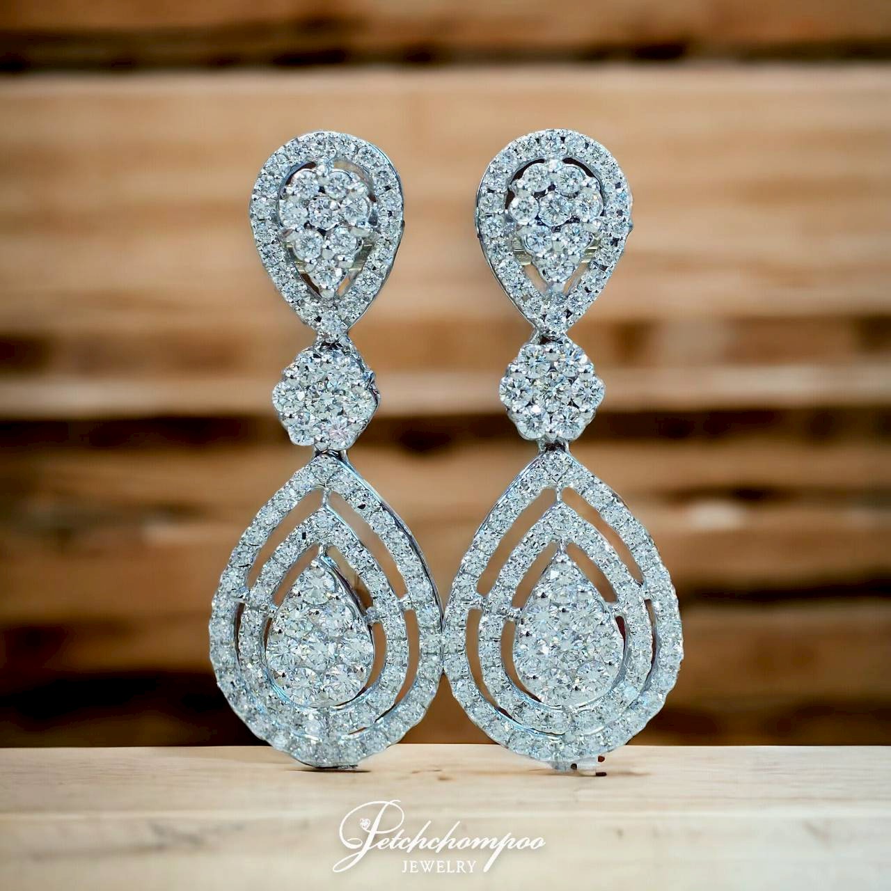 [28721] Diamond chandelier earrings  129,000 