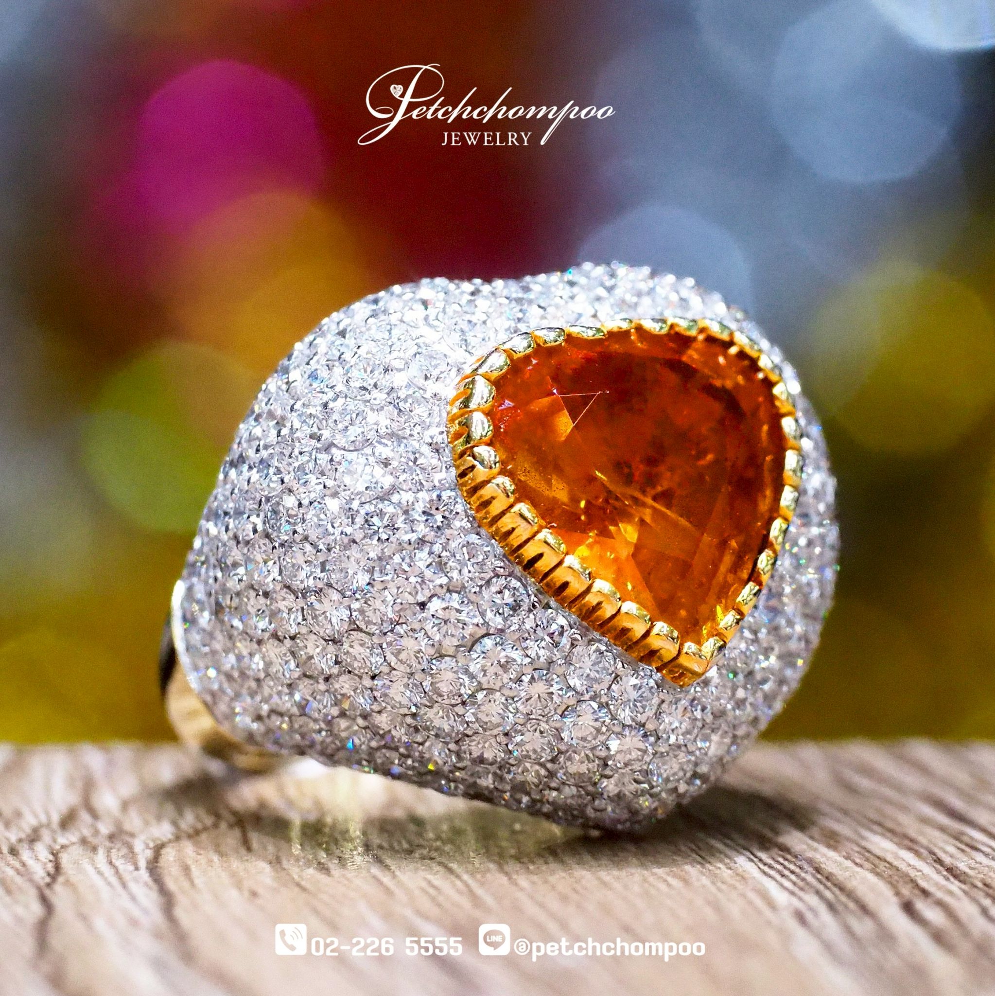 [014954] Yellow Sapphire Ring with Diamond  299,000 