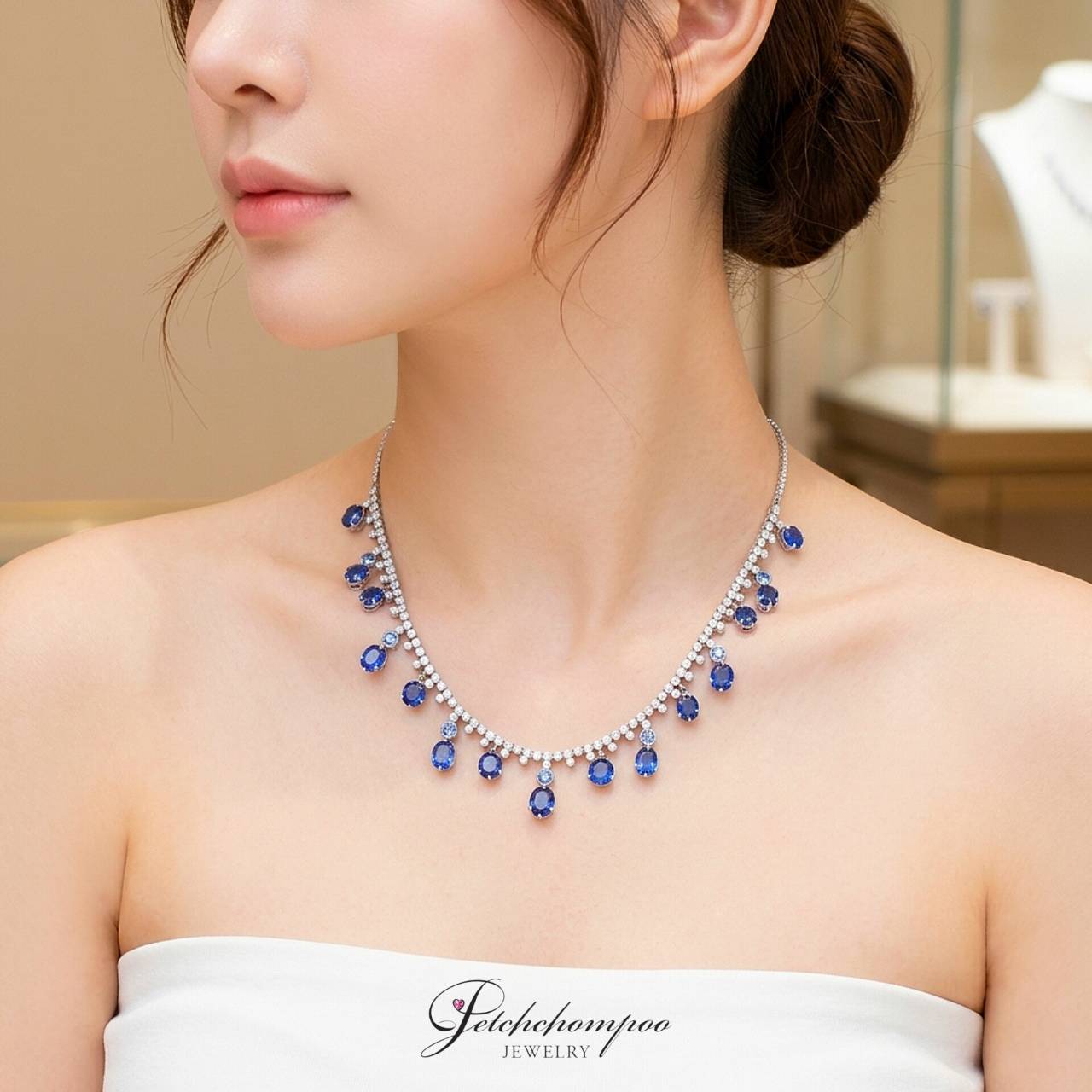 [30813] สร้อยคอไพลิน Royal Sapphire Symphony 12.21 กะรัต  199,000 