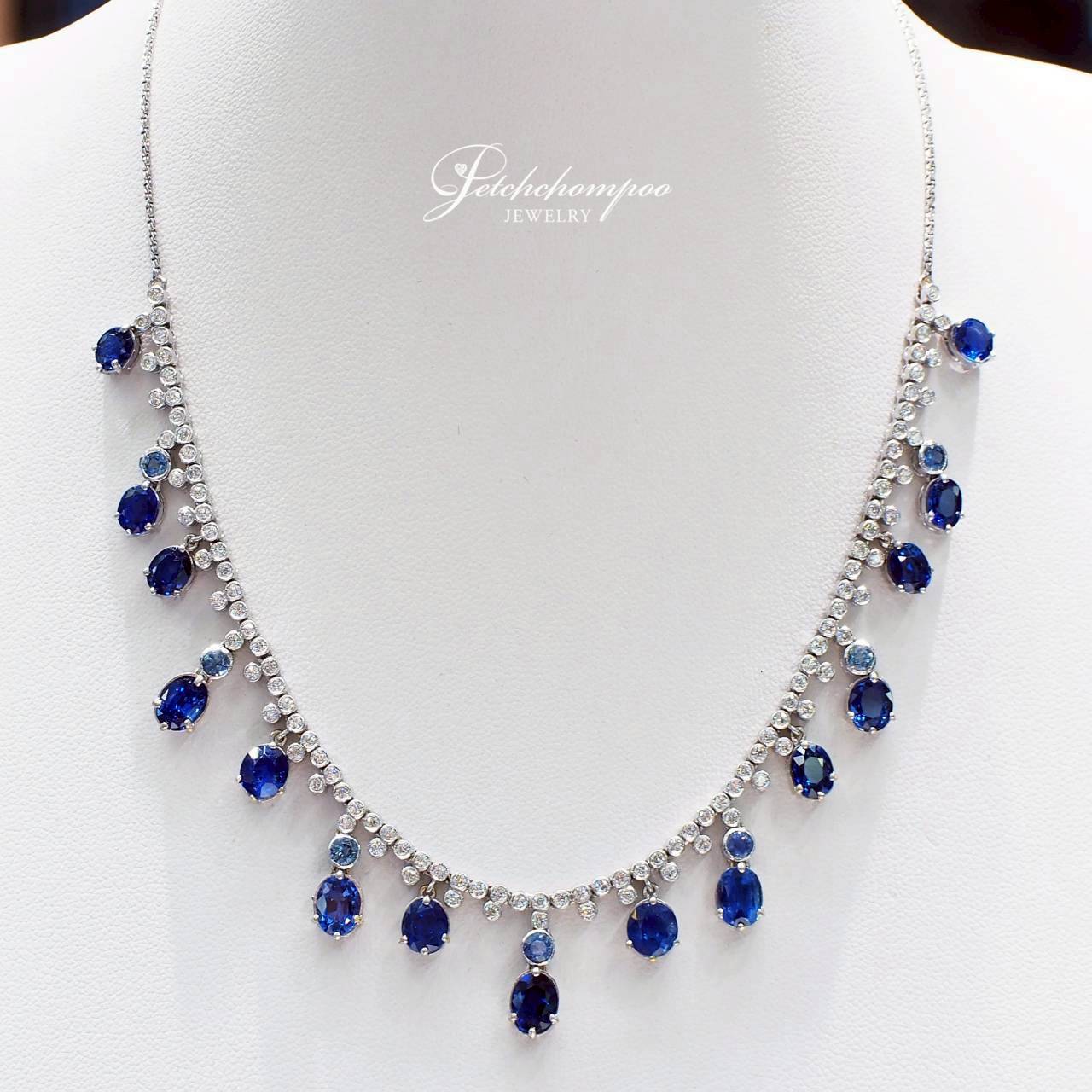[30813] Royal Sapphire Symphony necklace, 12.21 carats  199,000 