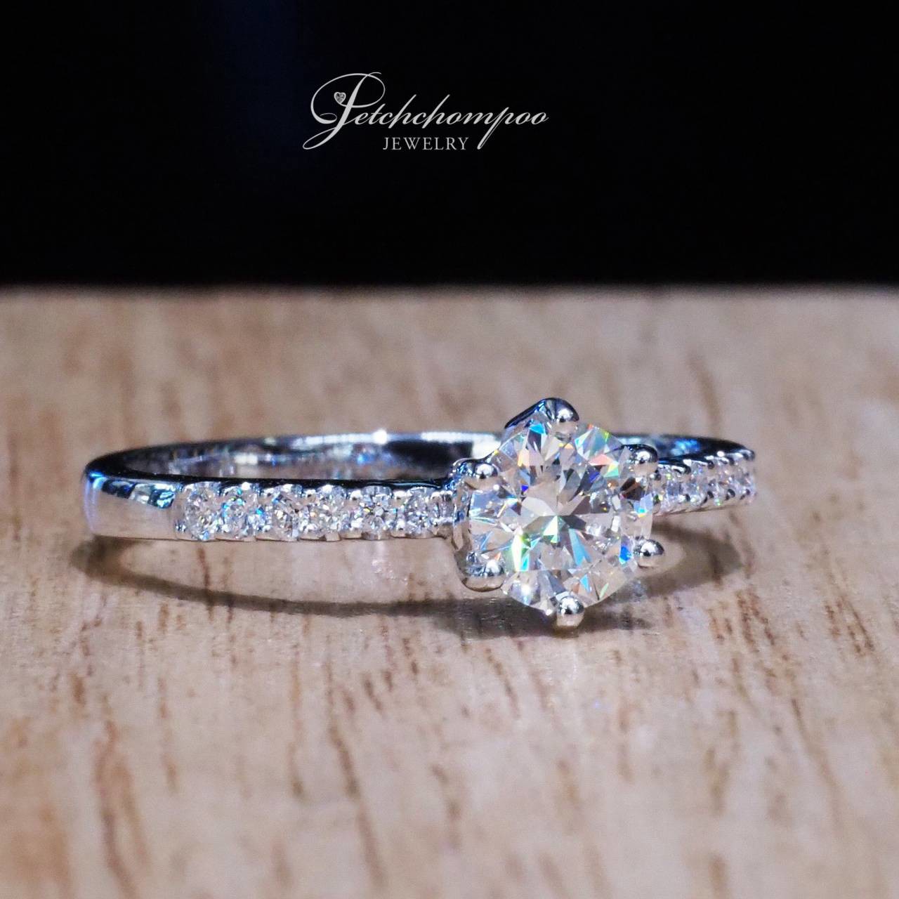 [31087] แหวนเพชร Celestia Halo 0.50 กะรัต | G VVS2 3EX None GIA ลดราคาเหลือ 59,000