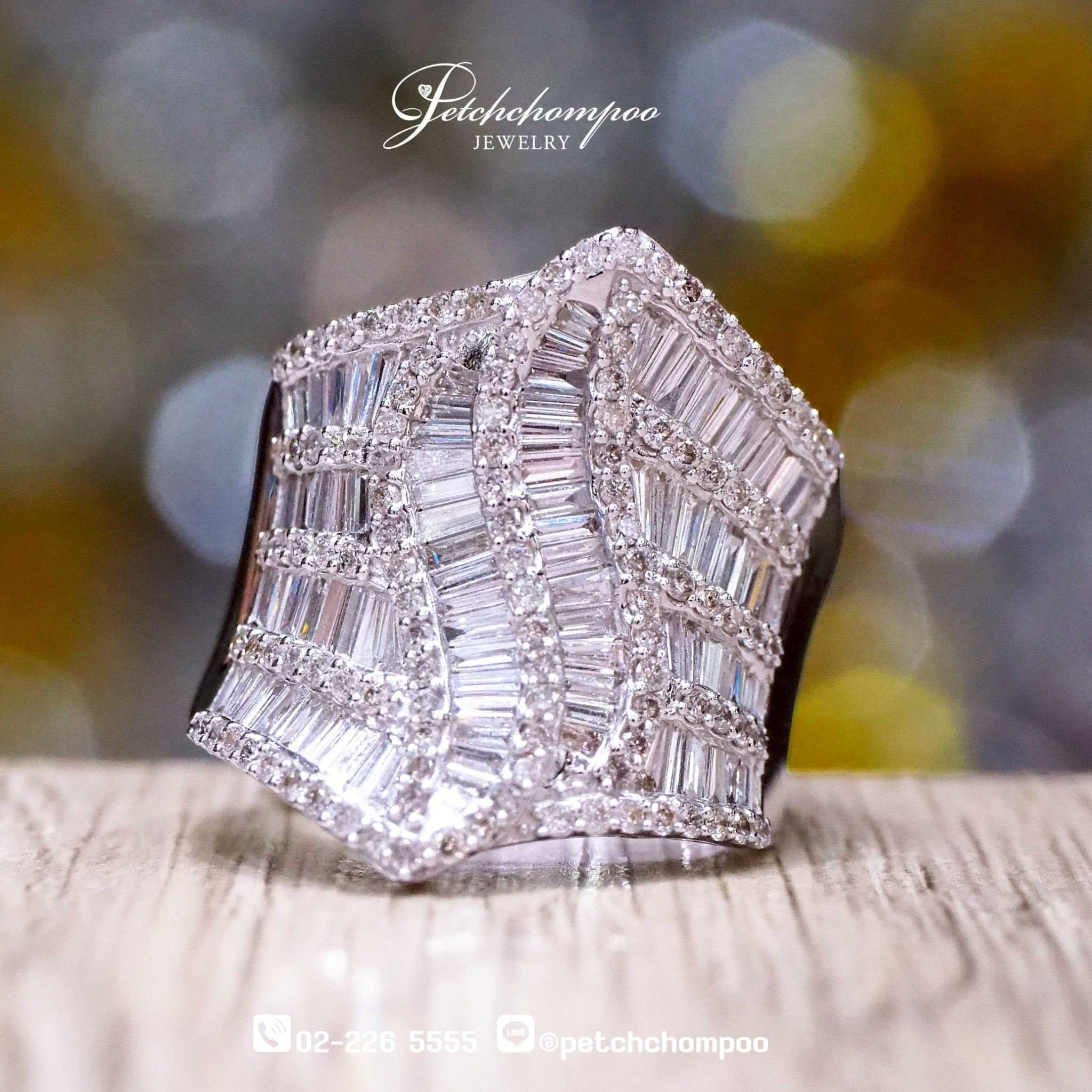 [018709] แหวนเพชรหน้ากว้าง  89,000 