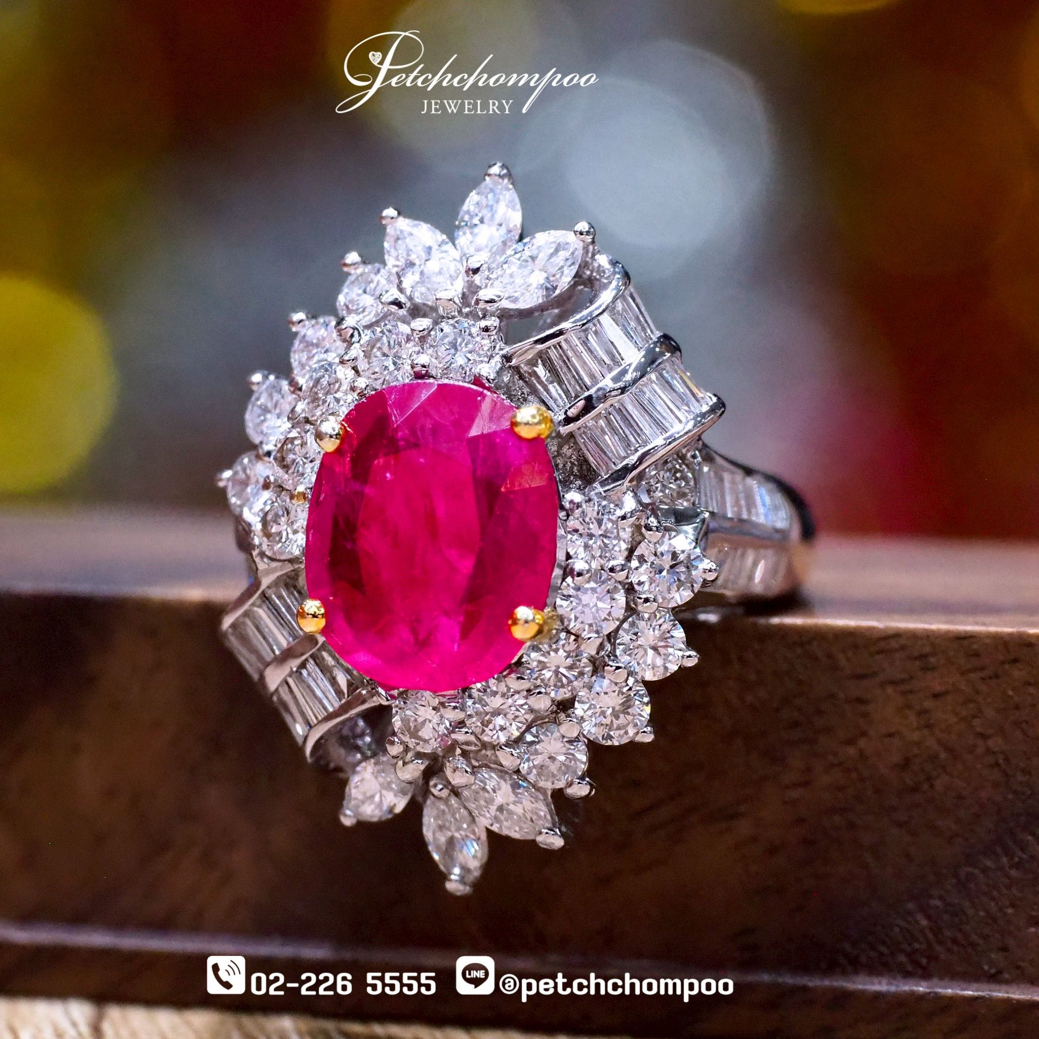 [023896] Myanma ruby with diamond ring  169,000 