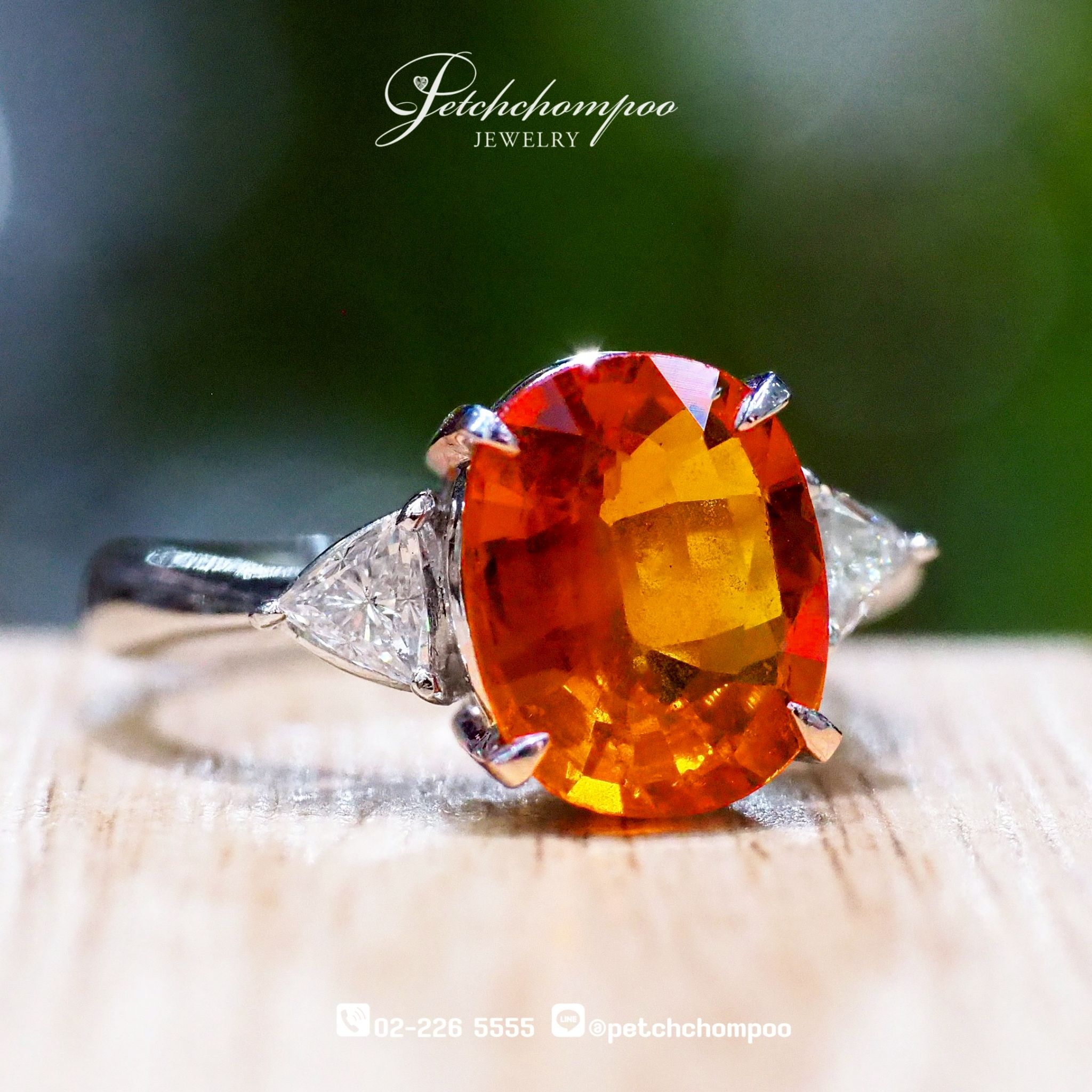 [021856] Yellow Sapphire Ring with Diamond  129,000 