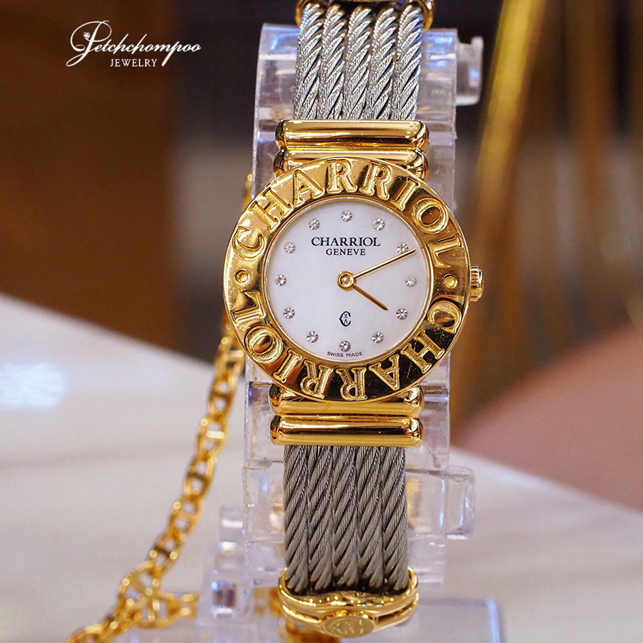 [31082] Charriol Geneva Lady 2 กษัตริย์ Ref.028/2 หน้าปัดมุกวิบวับ  9,900 