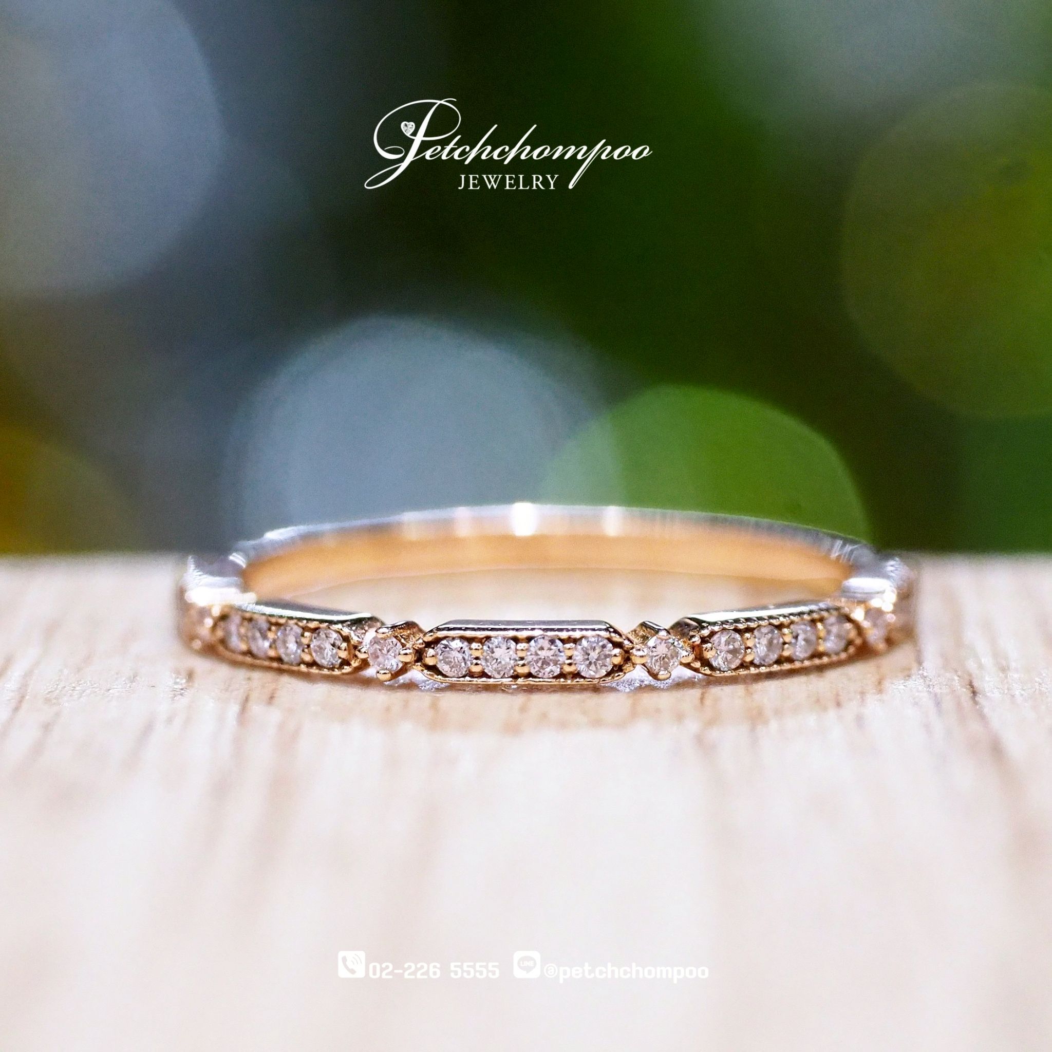 [30168] Rosegold Petite Bloom™ Diamond Ring  16,000 