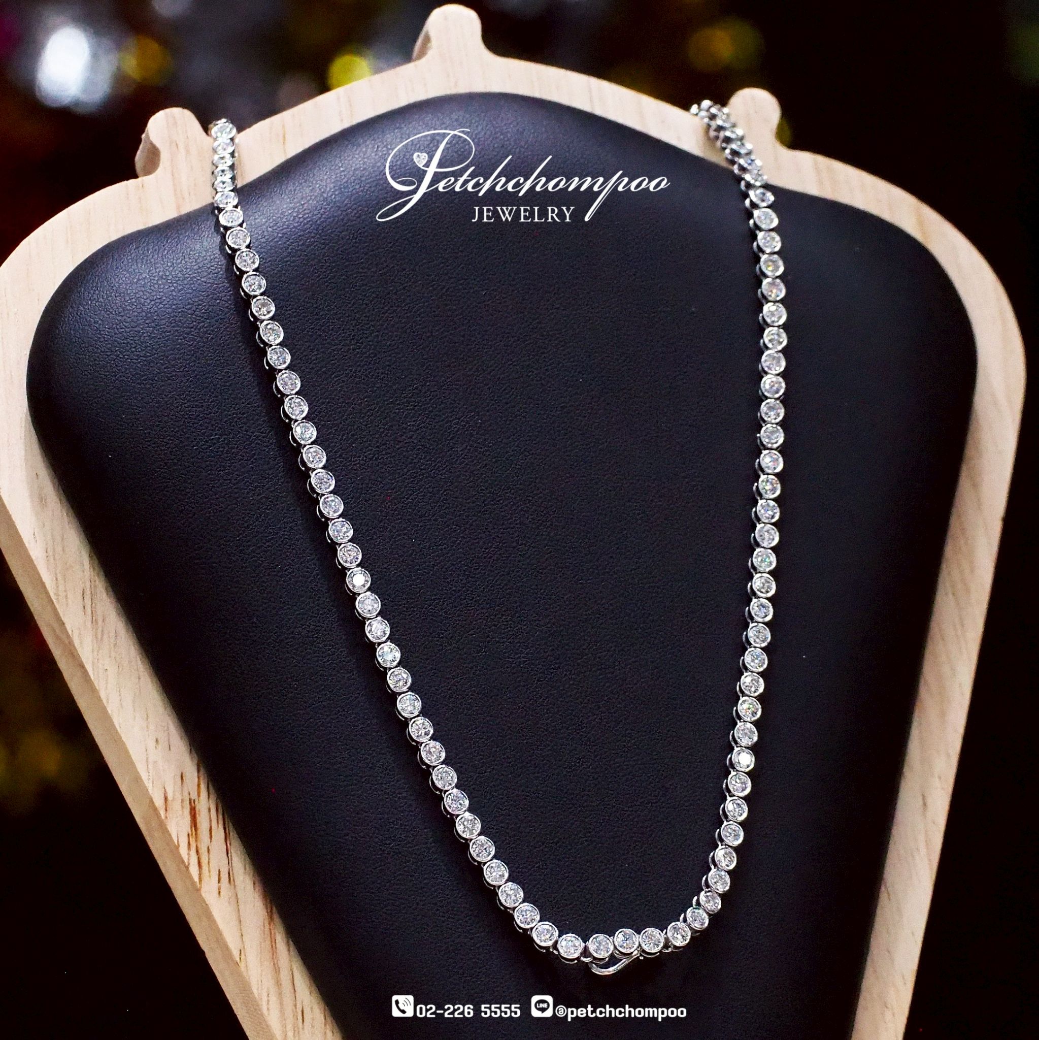 [021478] สร้อยคอเพชร “Elegance Line” – เพชรเม็ดละ 10 ตัง รวม 10.80 กะรัต  399,000 