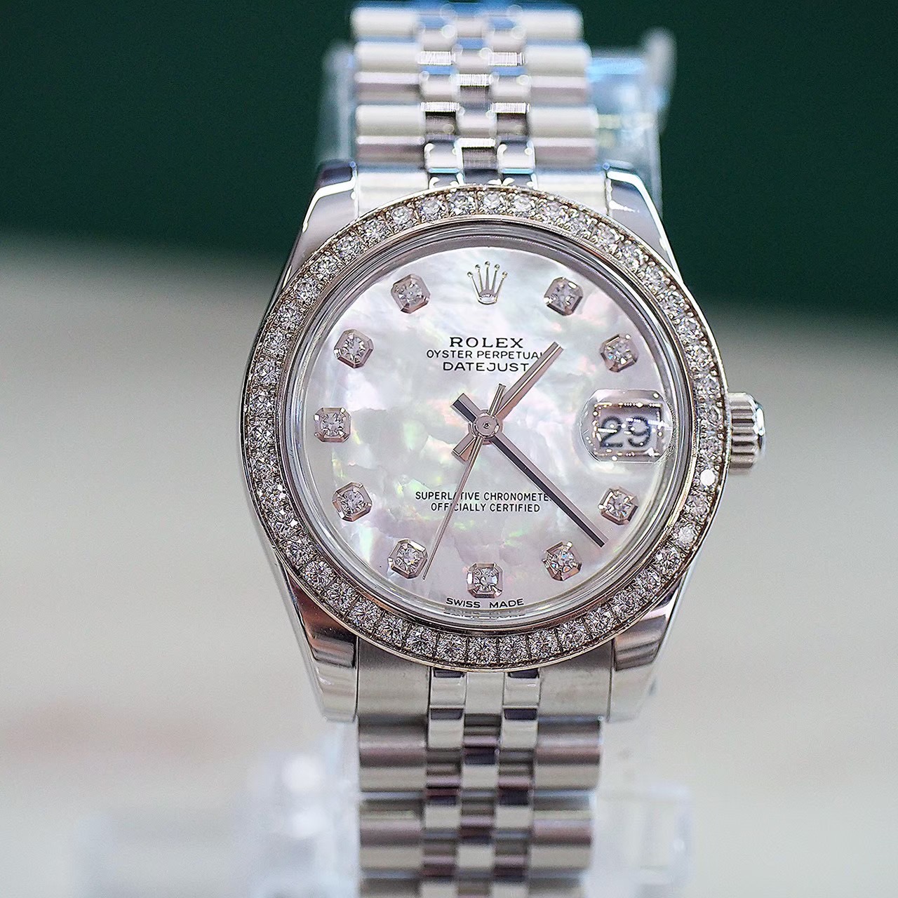 [28200] Rolex Datejust178384 White MOP Diamond Jubilee Datejust 31mm Stainless Steel Watch  479,000 