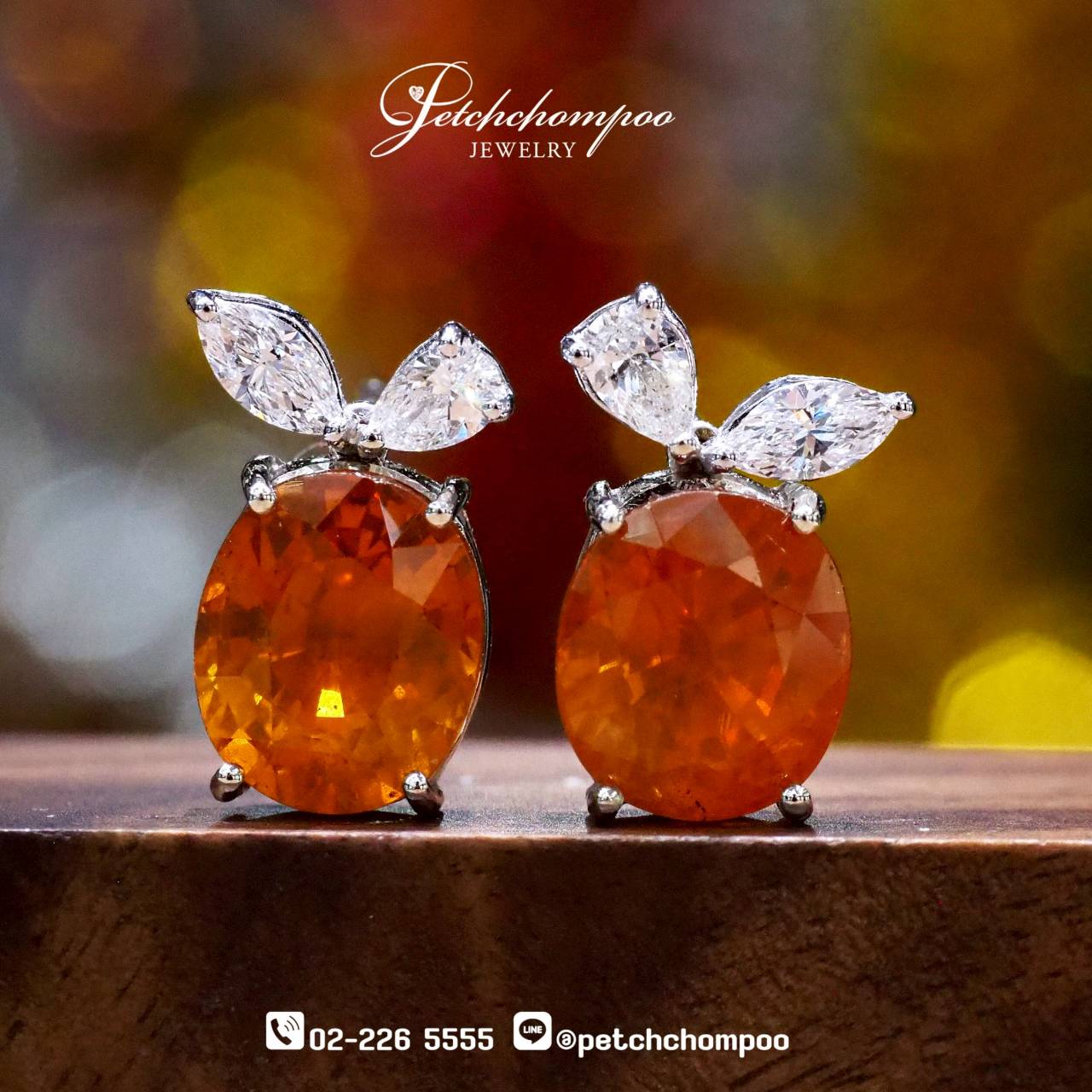 [26492] Yellow Sapphire With Diamond Earring Discount 88,700