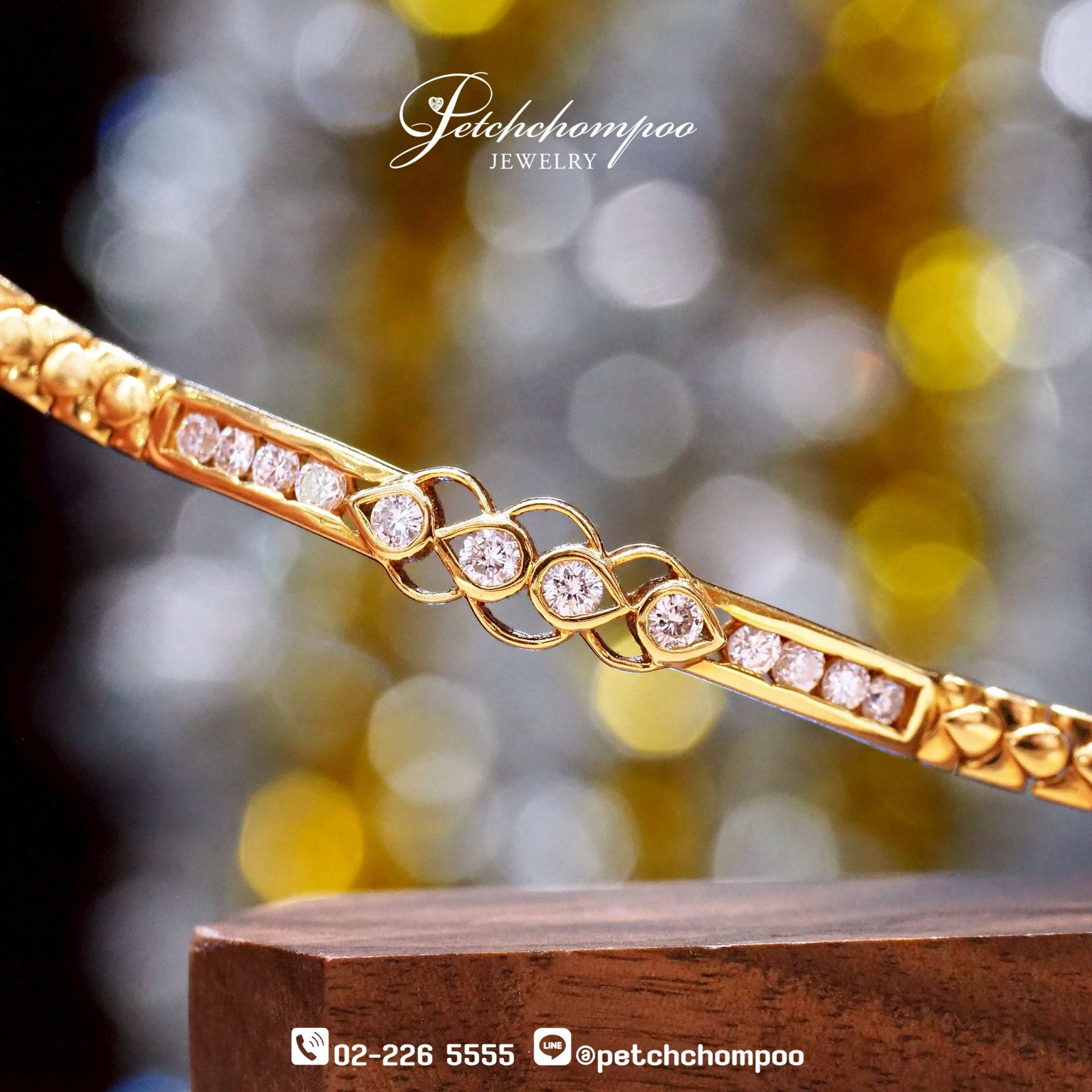 [011460] “Heartlink Harmony™” Diamond Bracelet – 1.48 carat on 18K Yellow Gold Discount 99,000