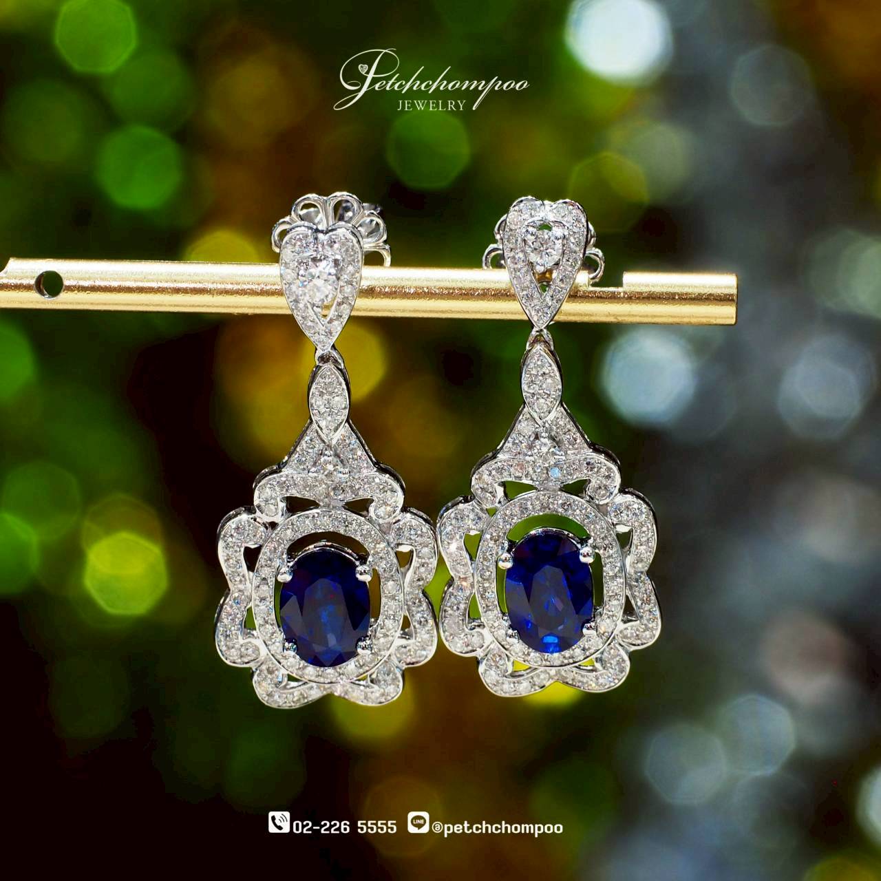 [30330] Sapphire Blossom™ 1.93ct Ceylon Sapphire Earrings  79,000 