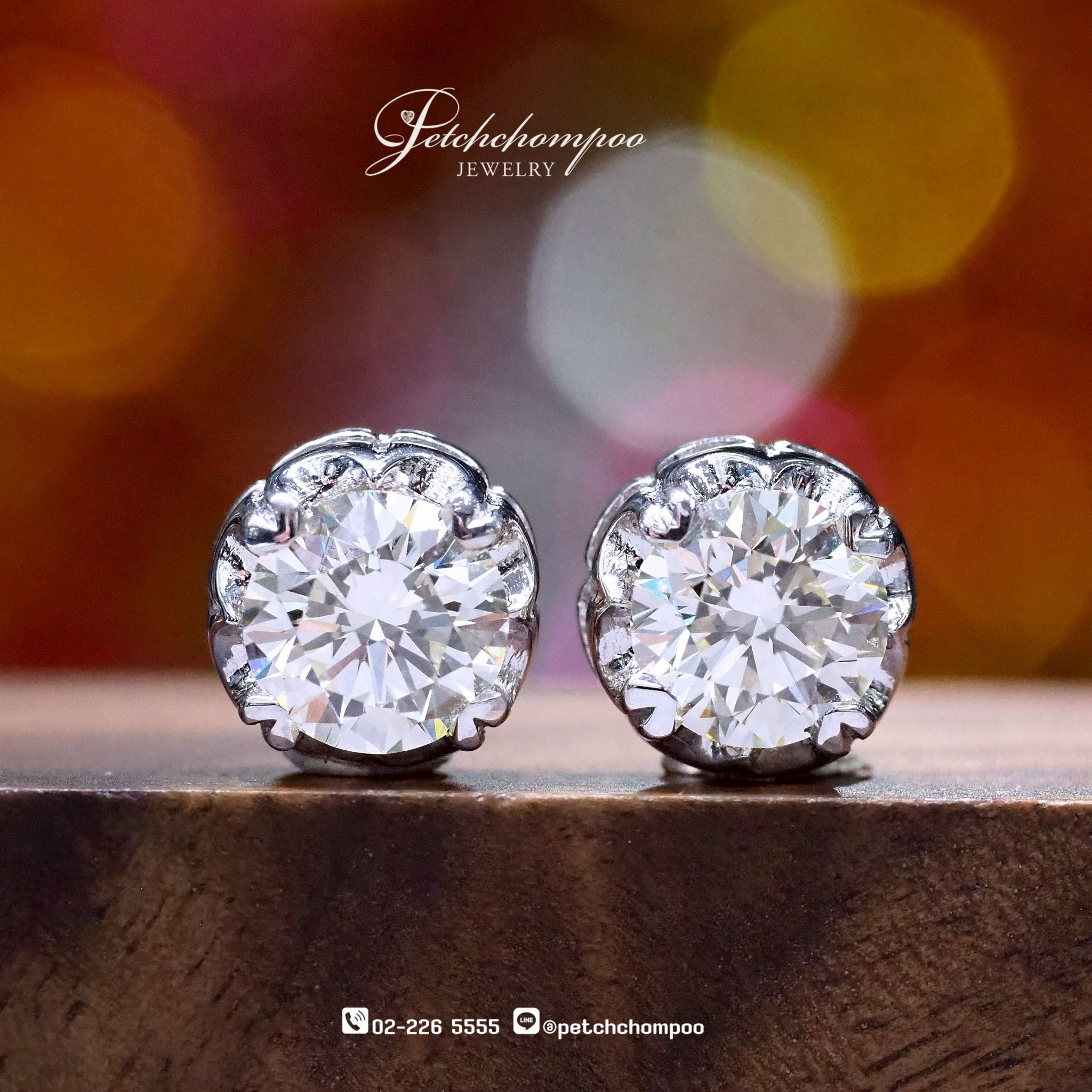 [29371] Diamond earrings 1.5 carats Discount 265,000