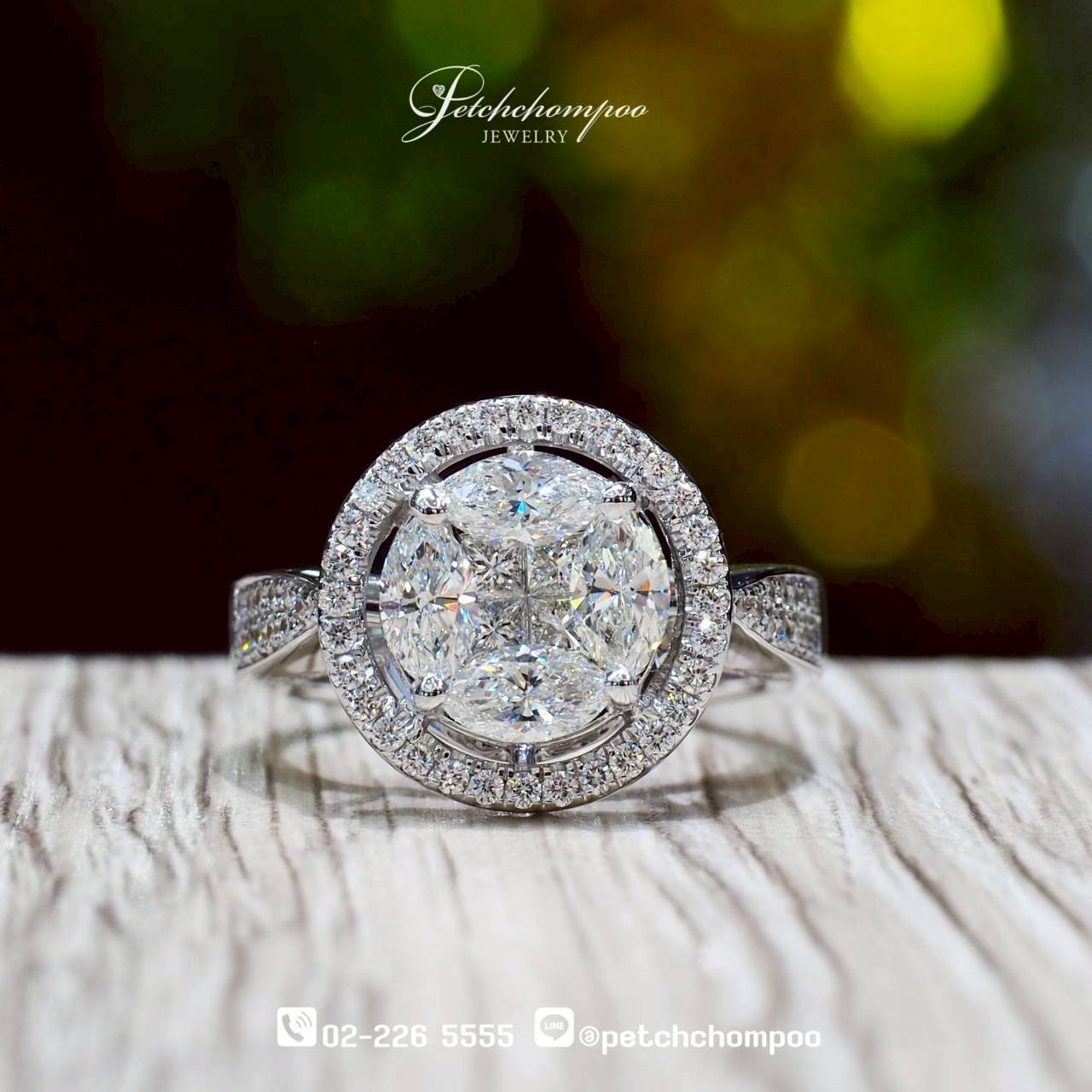[28378] Regal Illusion Halo™ 3-Carat Illusion Diamond Ring  79,000 