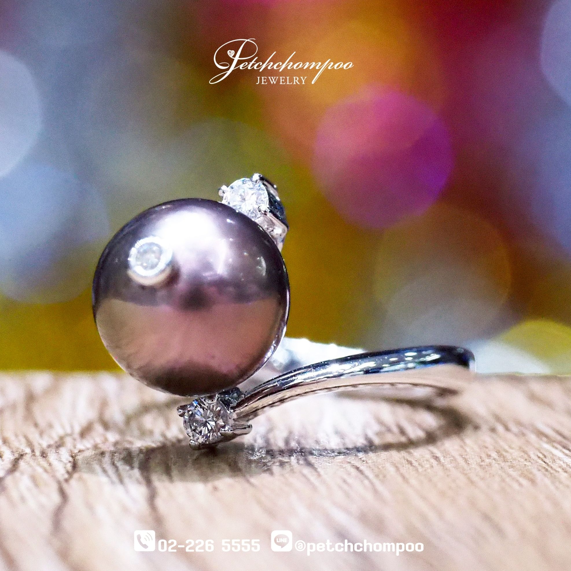 [27543] pearl ring with diamond  29,000 
