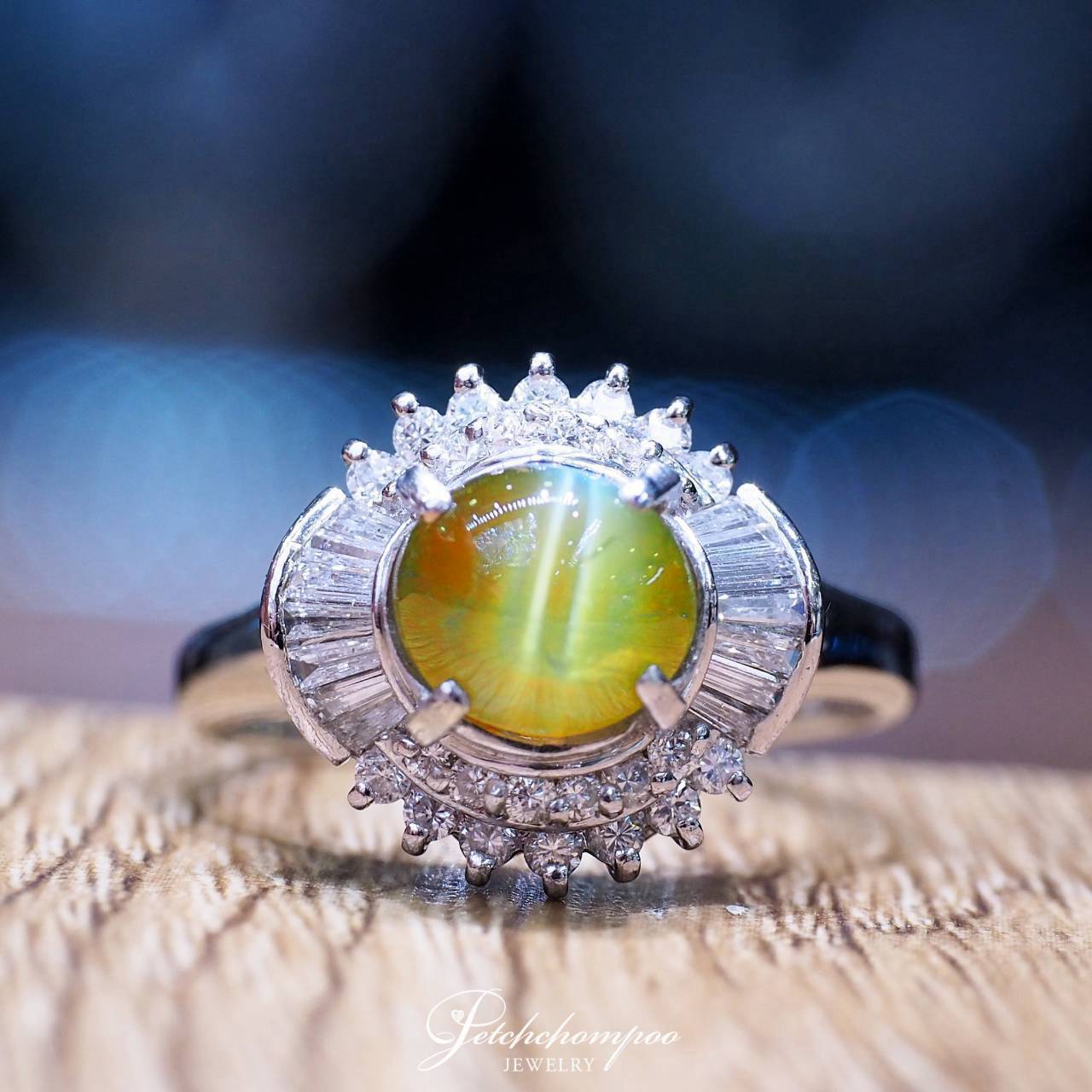 [30994] แหวนแคทอายคริโซเบริลศรีลังกา Celestial Cat’s Eye 2.70 กะรัต | GFCO  59,000 