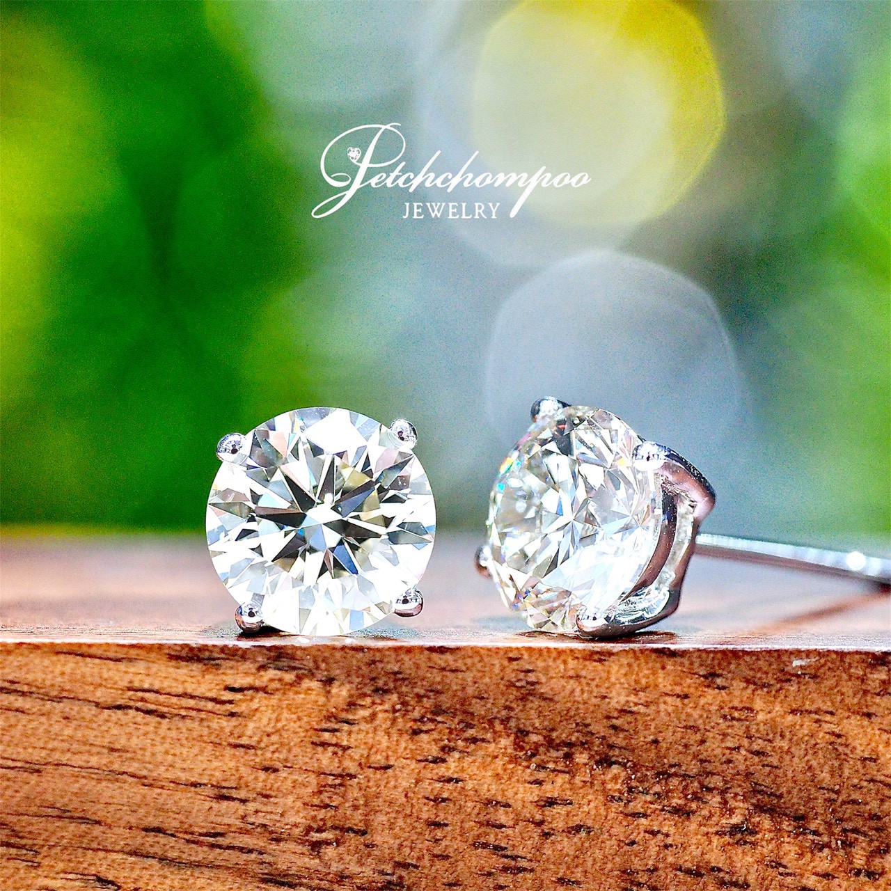 [30418] ต่างหูเพชร Luminous Majesty™  4.06 กะรัต  | M VS1-VVS2 GIA ลดราคาเหลือ 399,000