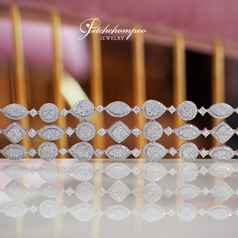 [016307] สร้อยข้อมือเพชร Cluster Diamond™ แฟนซีดีไซน์ 10.34 กะรัต  490,000 