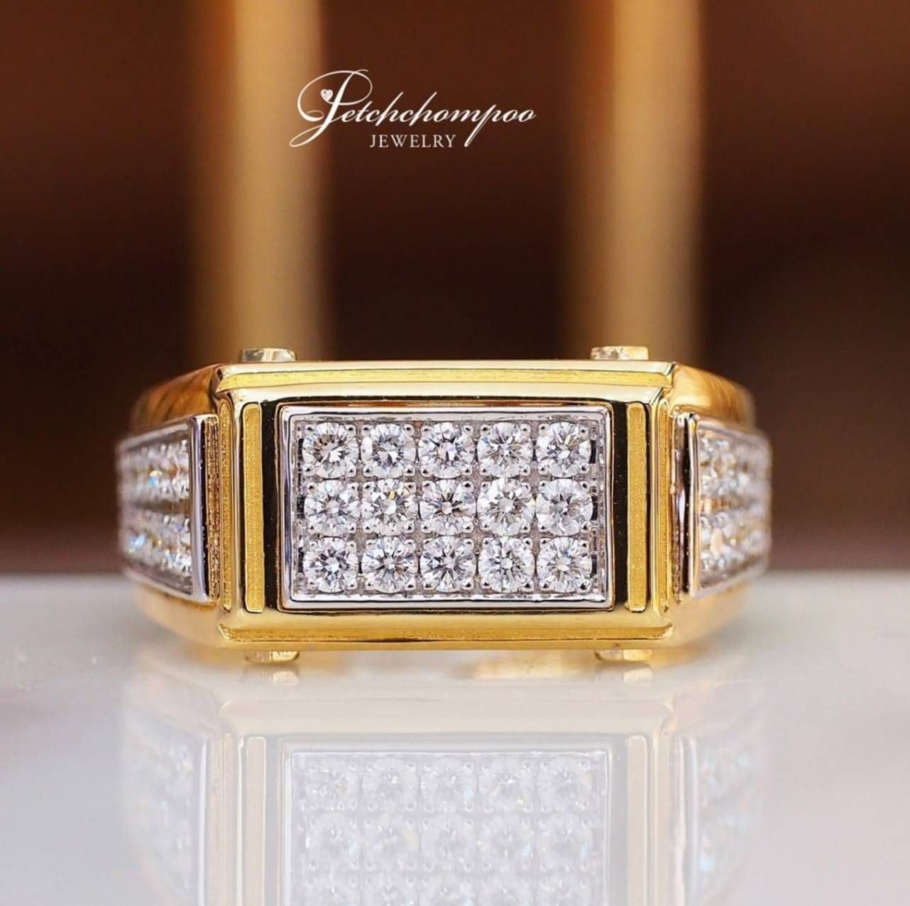 [26685] แหวนเพชรชายหน้ากว้าง  89,000 