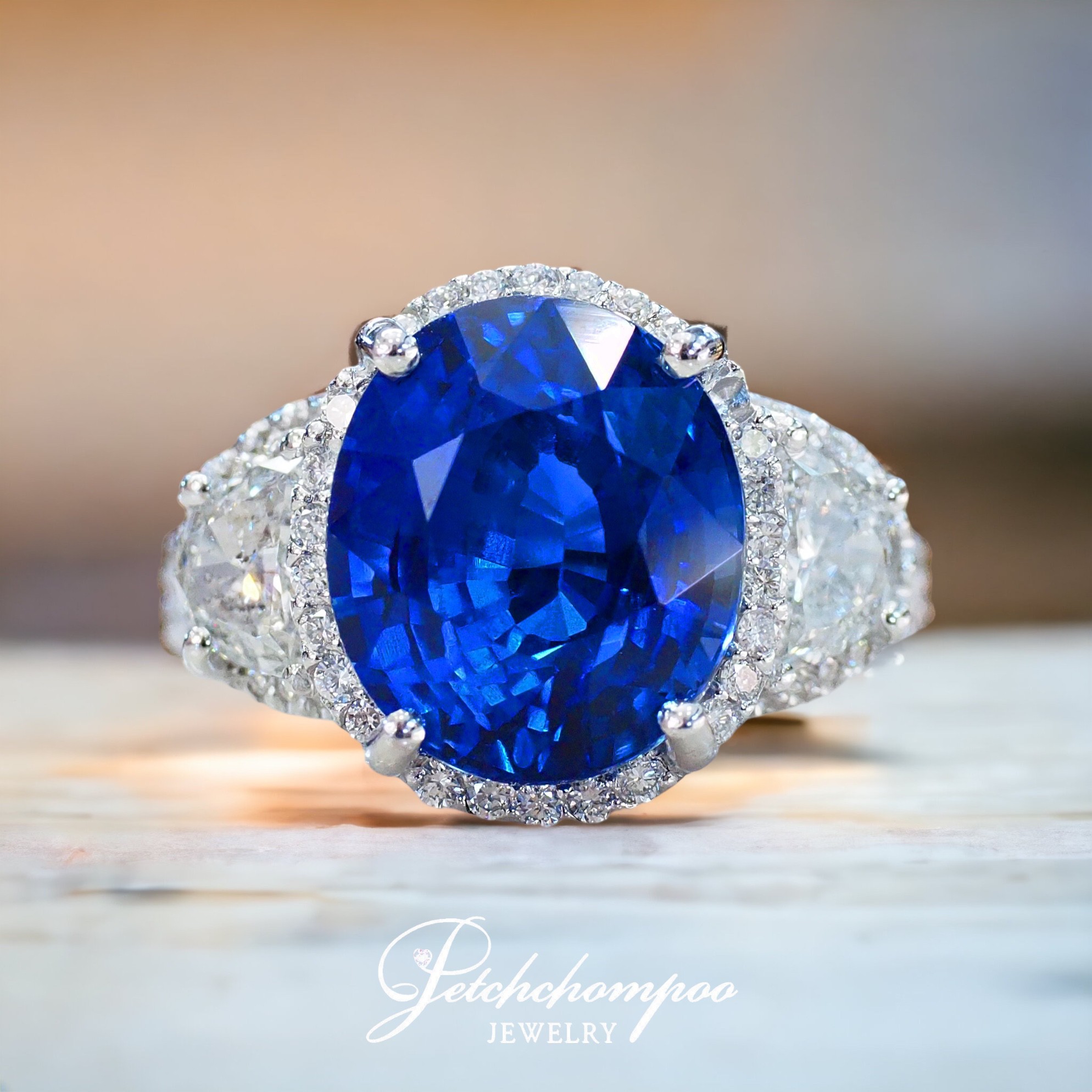 [27538] แหวนไพลินซีลอน 10 กะรัต Cornflower Blue เซอร์ AIGS ลดราคาเหลือ 1,590,000