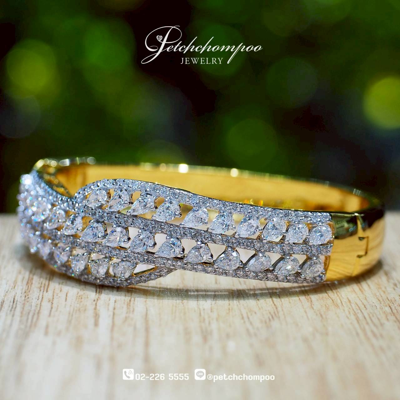 [022940] กำไลเพชรหยดน้ำ Graceful Cascade™ รวม 6.96 กะรัต  390,000 