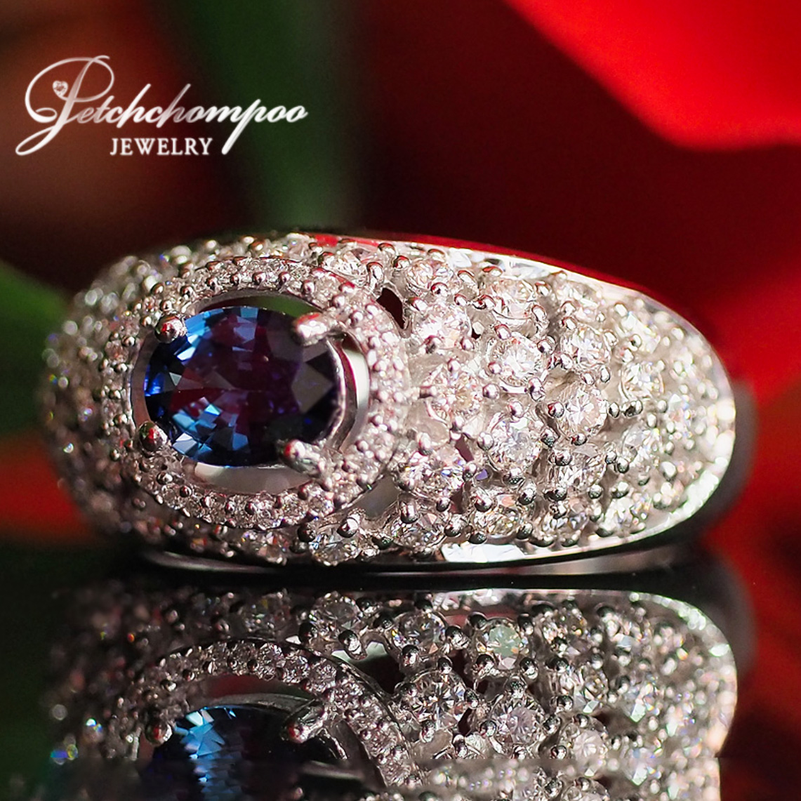 [023178] Blue Sapphire With Diamond Ring  69,000 