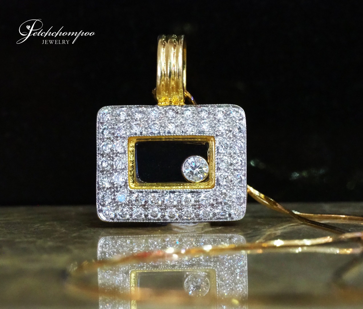[025024] สร้อยพร้อมจี้เพชรกลิ้ง  59,000 