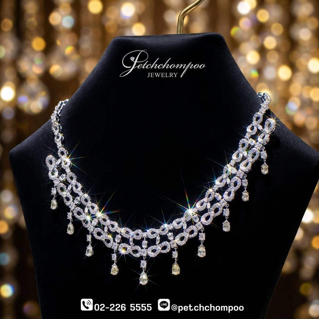 [29862] สร้อยคอเพชร “Eternal Sparkle” – Briolette Cut 19.79 กะรัต  699,000 