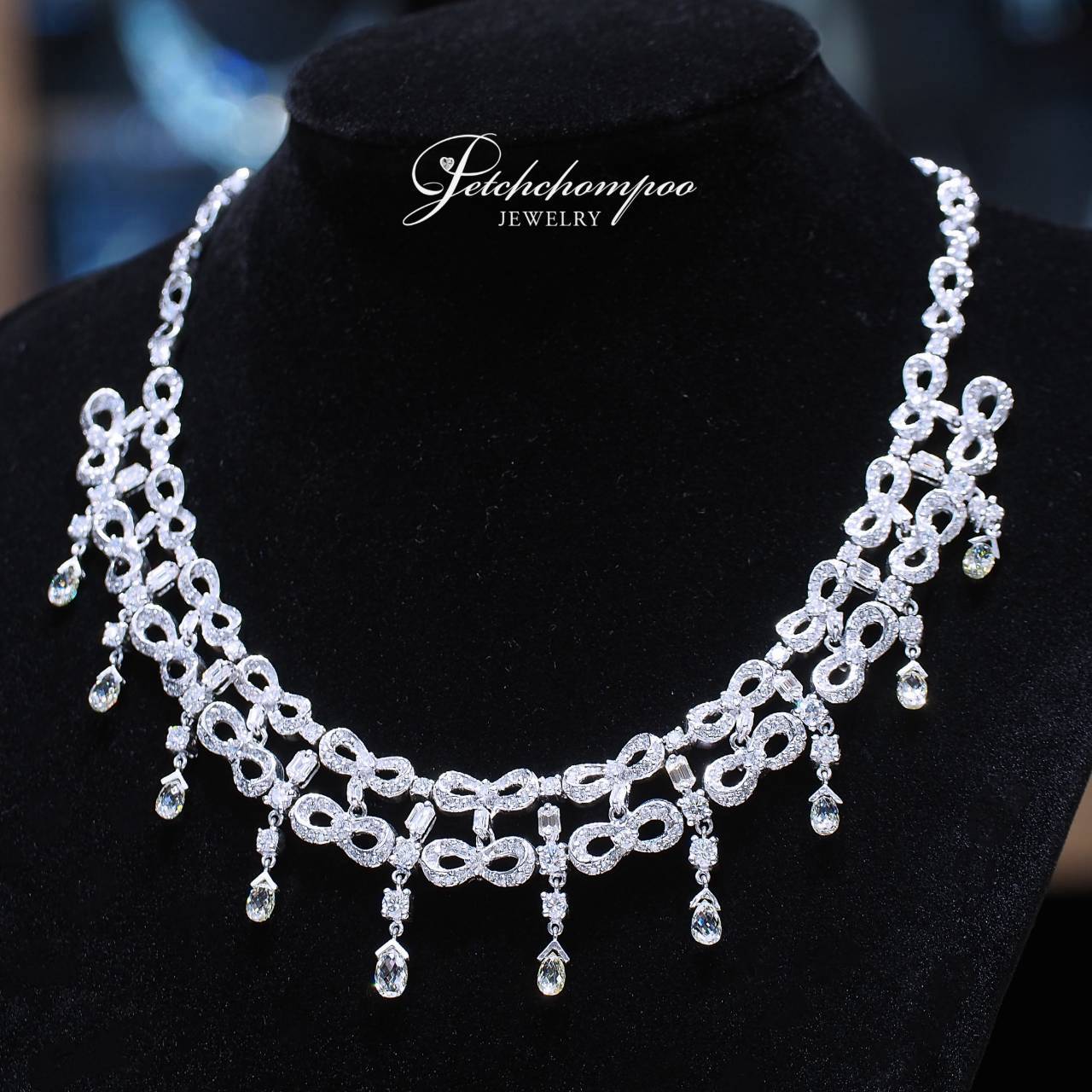[29862] “Eternal Sparkle” Diamond Necklace – Briolette Cut 19.79 Carats  699,000 
