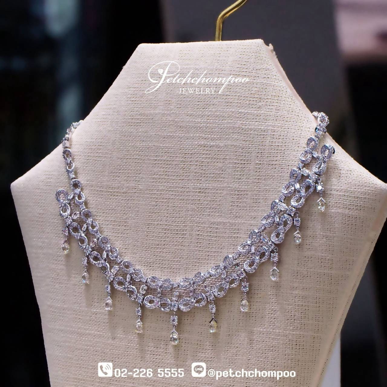 [29862] “Eternal Sparkle” Diamond Necklace – Briolette Cut 19.79 Carats  699,000 