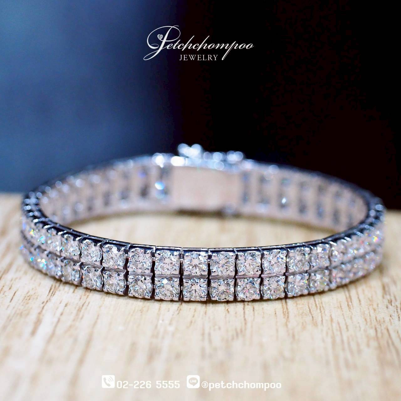 [023988] Eternal Twin Rows Radiance™ – Double Row Diamond Bracelet  290,000 