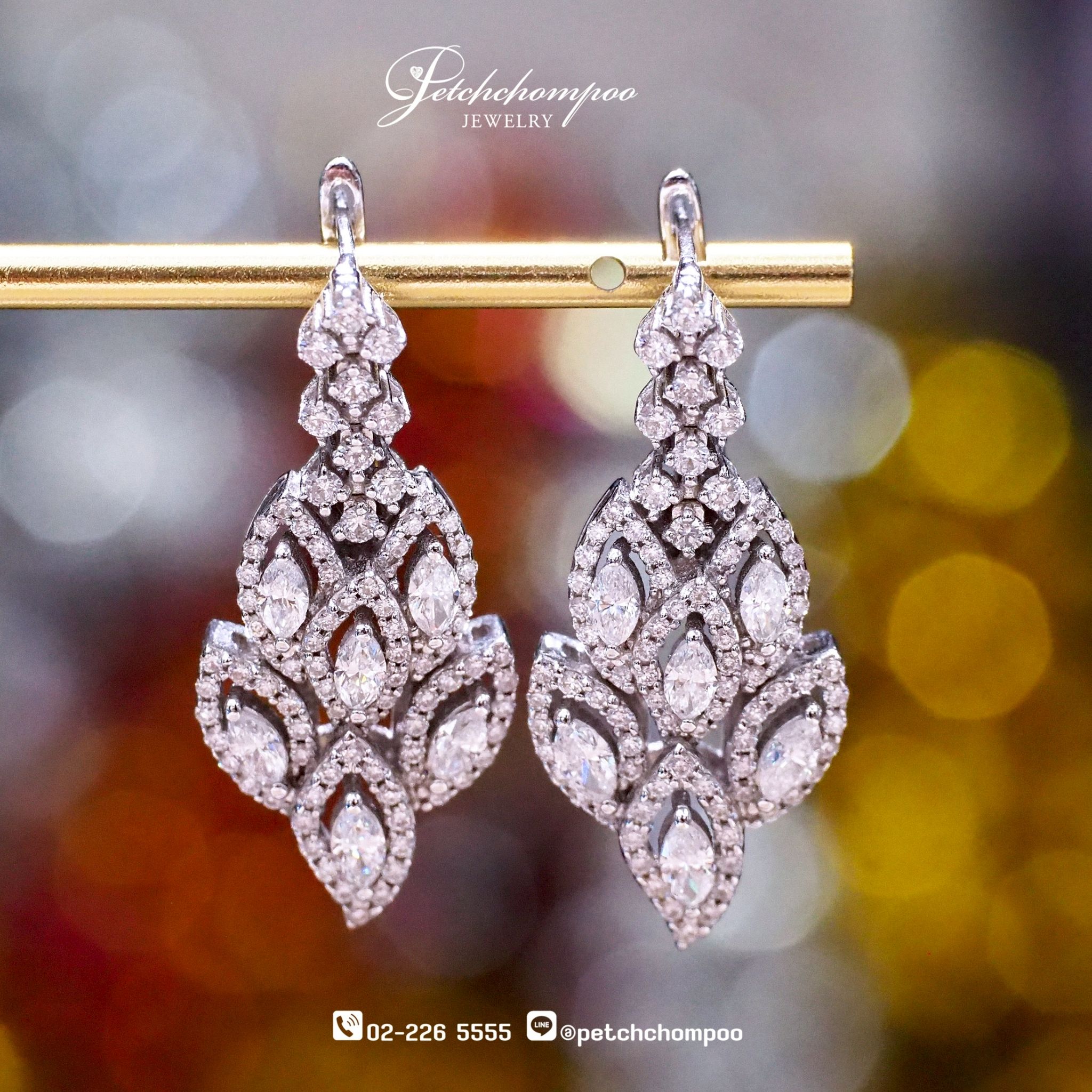 [022540] Marquise cut diamond Earring Discount 99,000