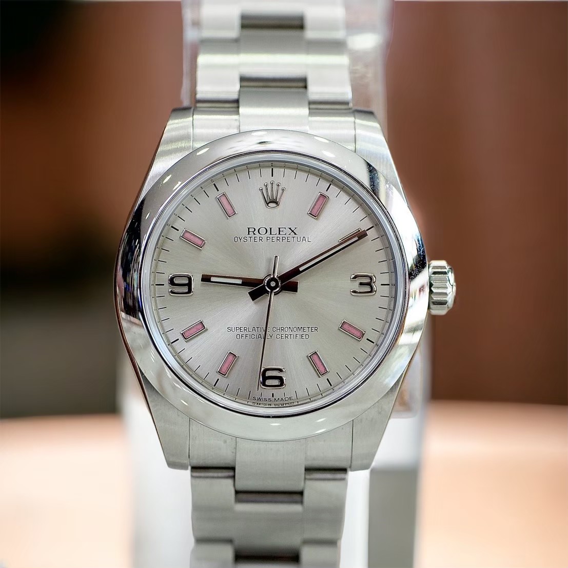 [26571] Rolex Oyster Perpetual Silver Arabic Dial with Luminescent Markers 31mm  235,000 